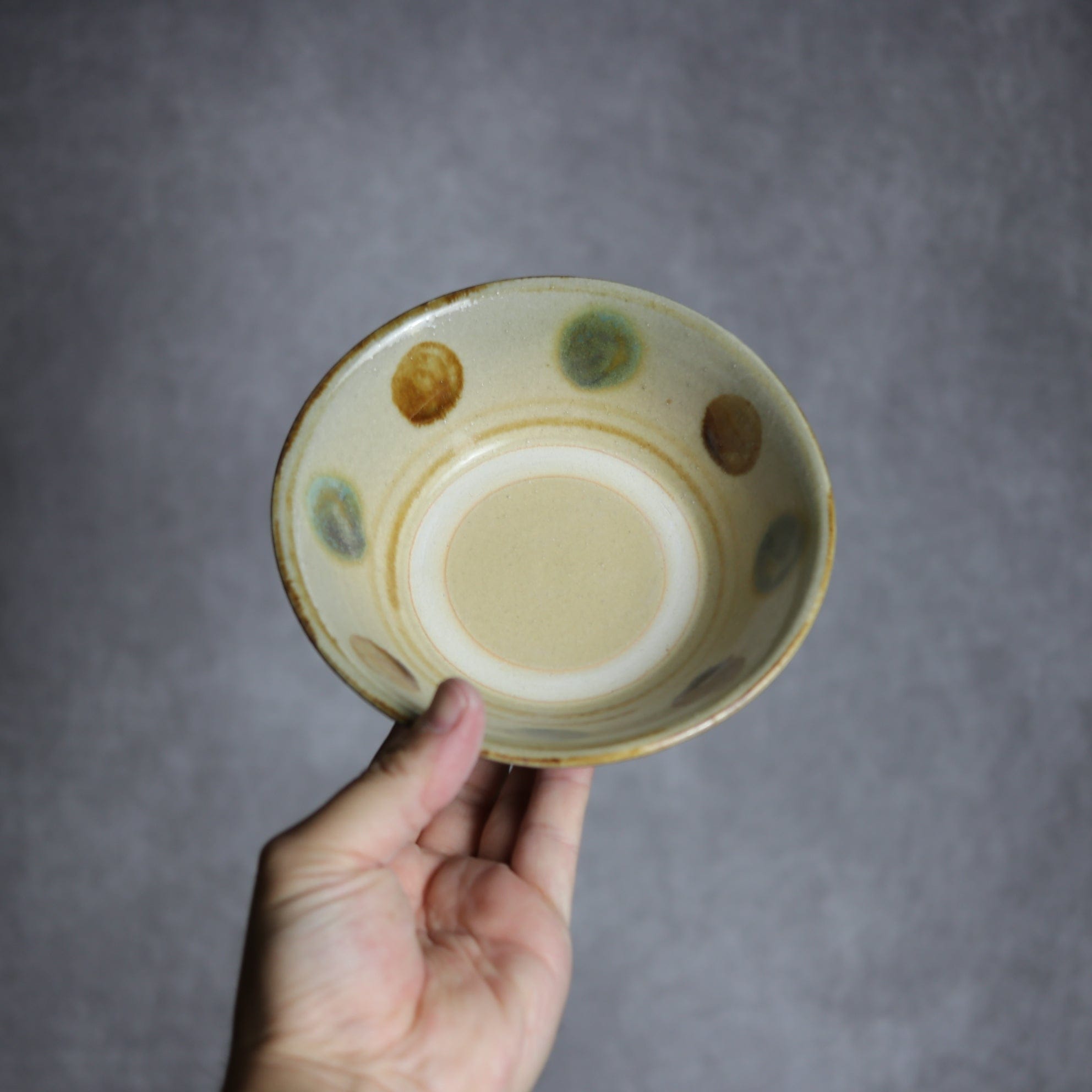 4.5寸安南鉢2 三彩 点打 やちむん 陶器 北窯 松田米司工房 やちむん 陶器.