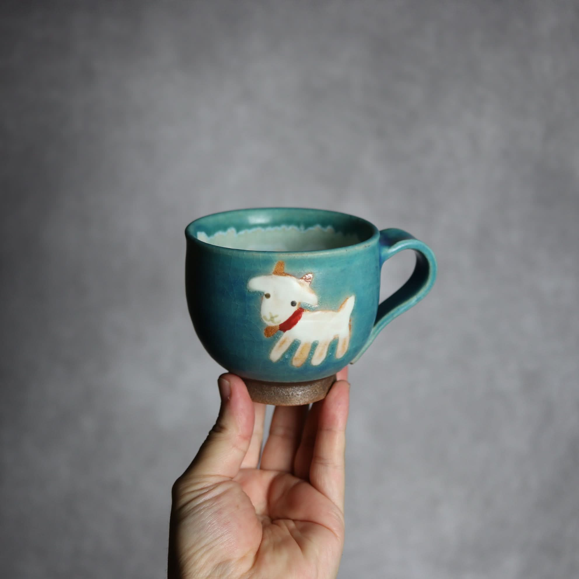 丸マグ ヤギ3 やちむん 陶器 atelier qucchane やちむん 陶器.