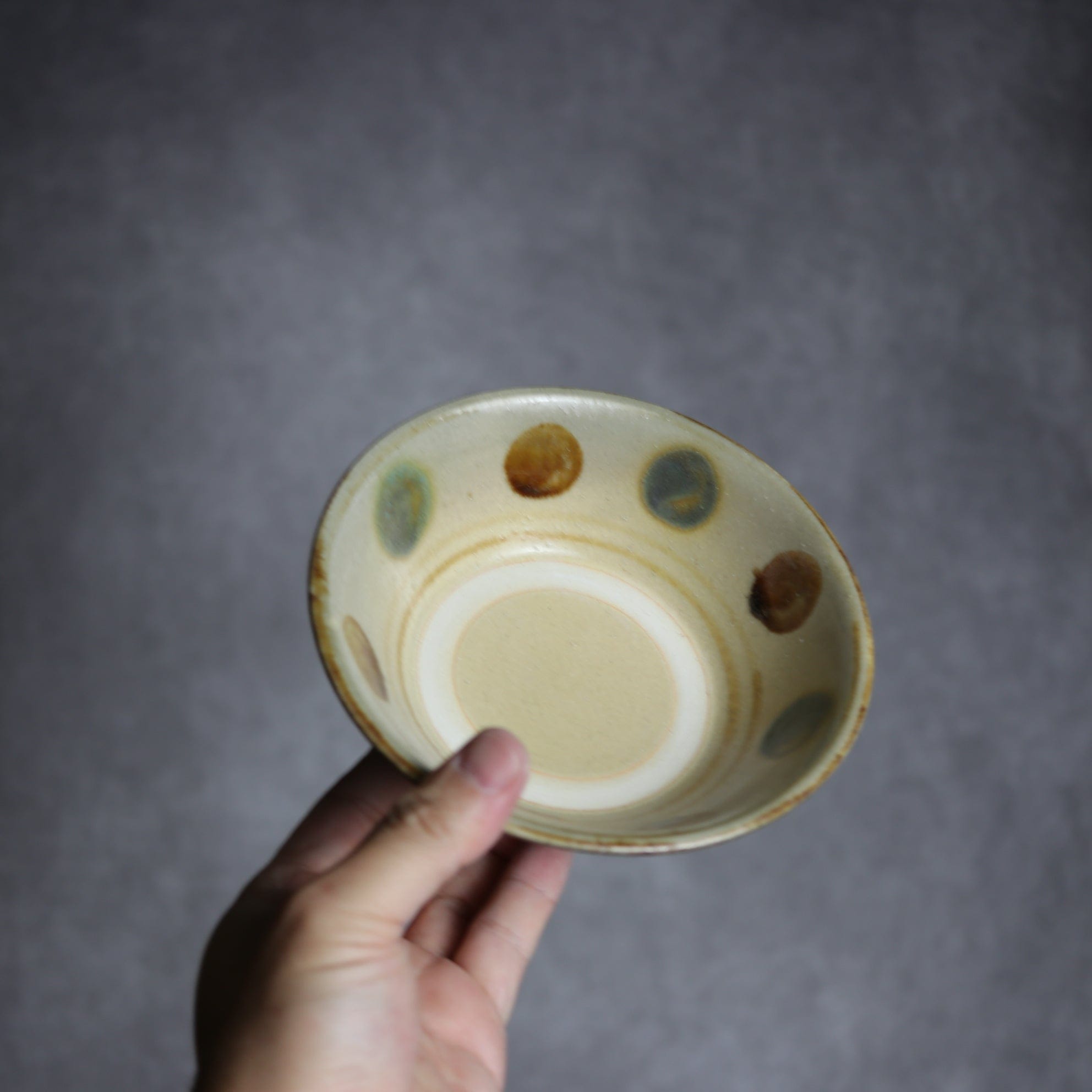 4.5寸安南鉢2 三彩 点打 やちむん 陶器 北窯 松田米司工房 やちむん 陶器.