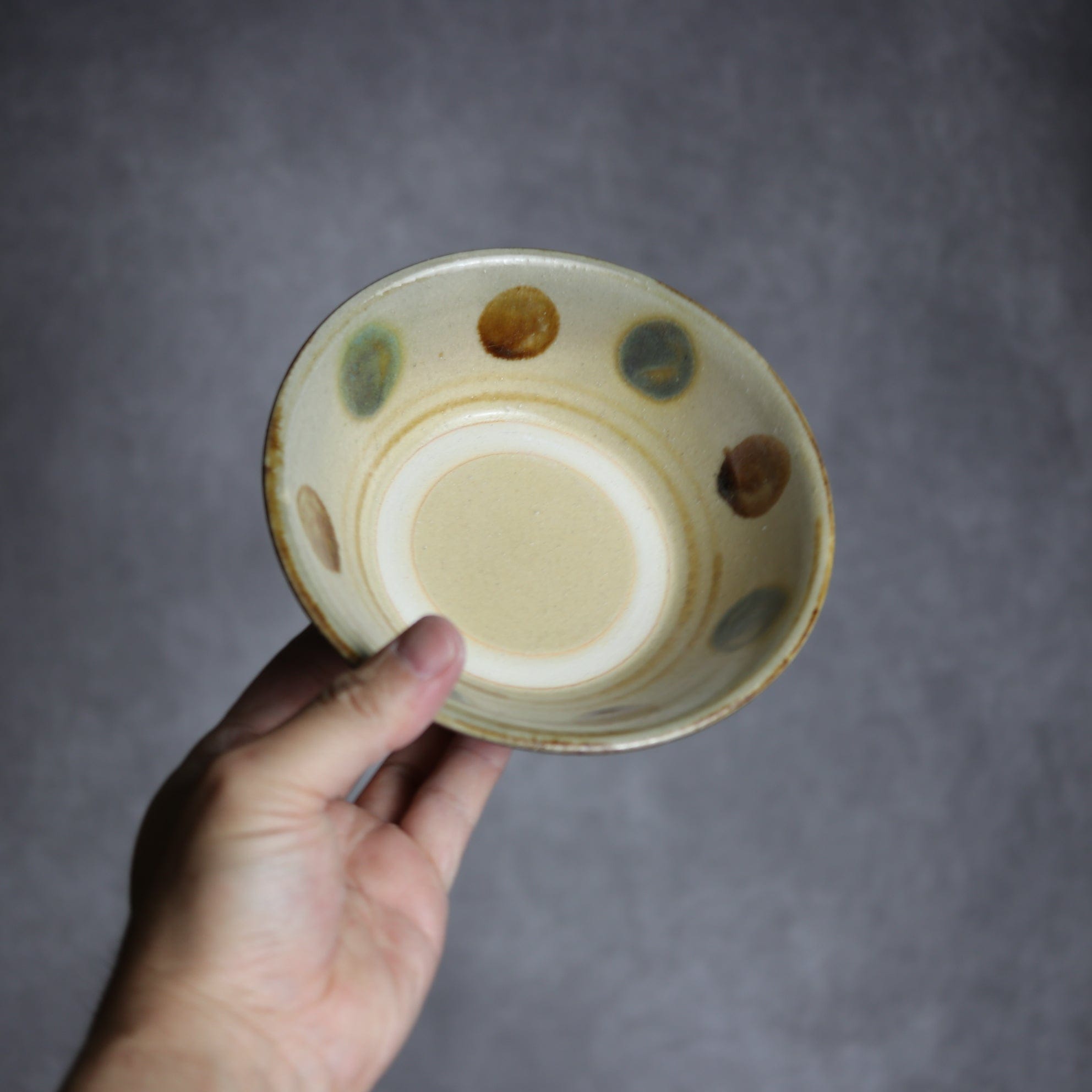 4.5寸安南鉢2 三彩 点打 やちむん 陶器 北窯 松田米司工房 やちむん 陶器.