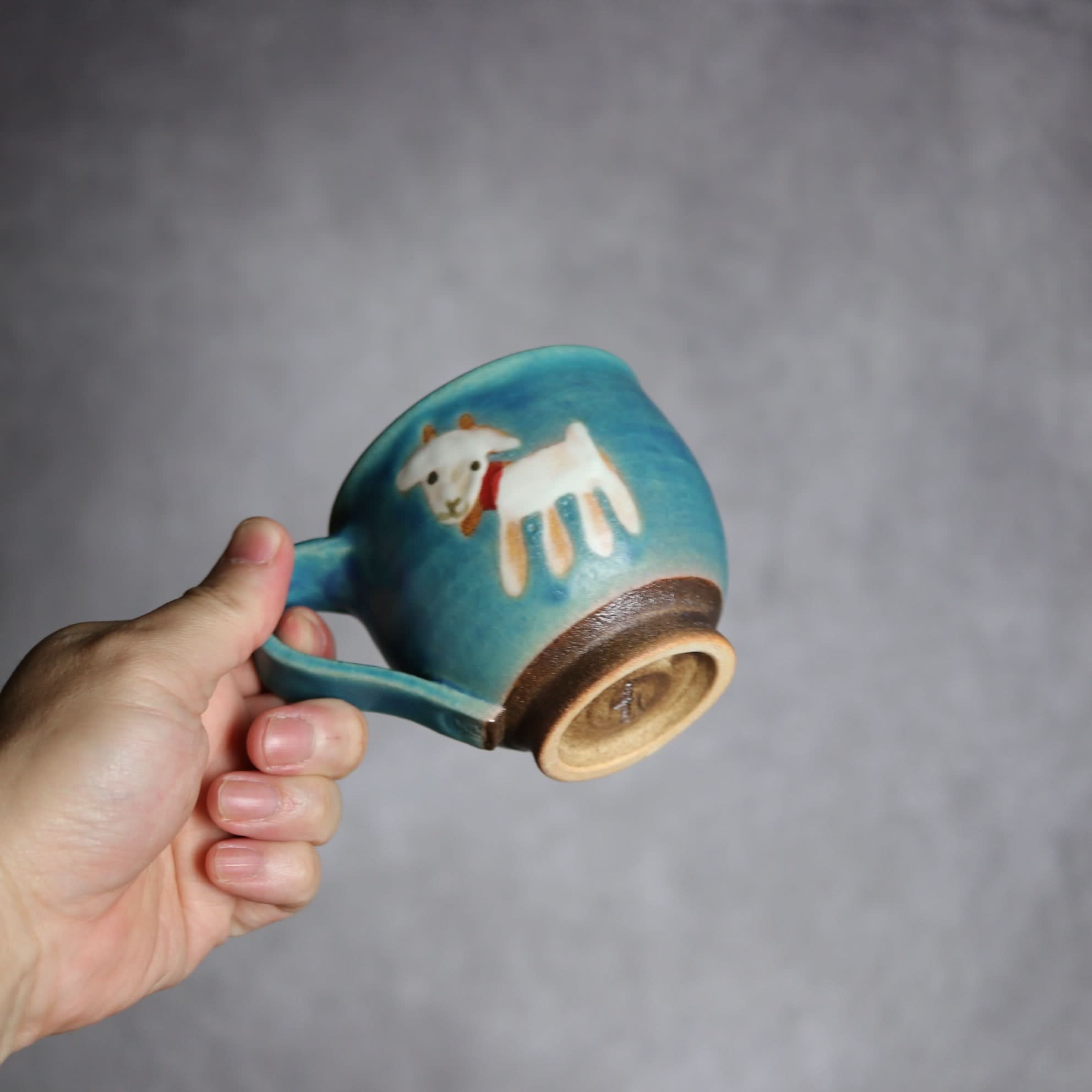 丸マグ ヤギ3 やちむん 陶器 atelier qucchane やちむん 陶器.