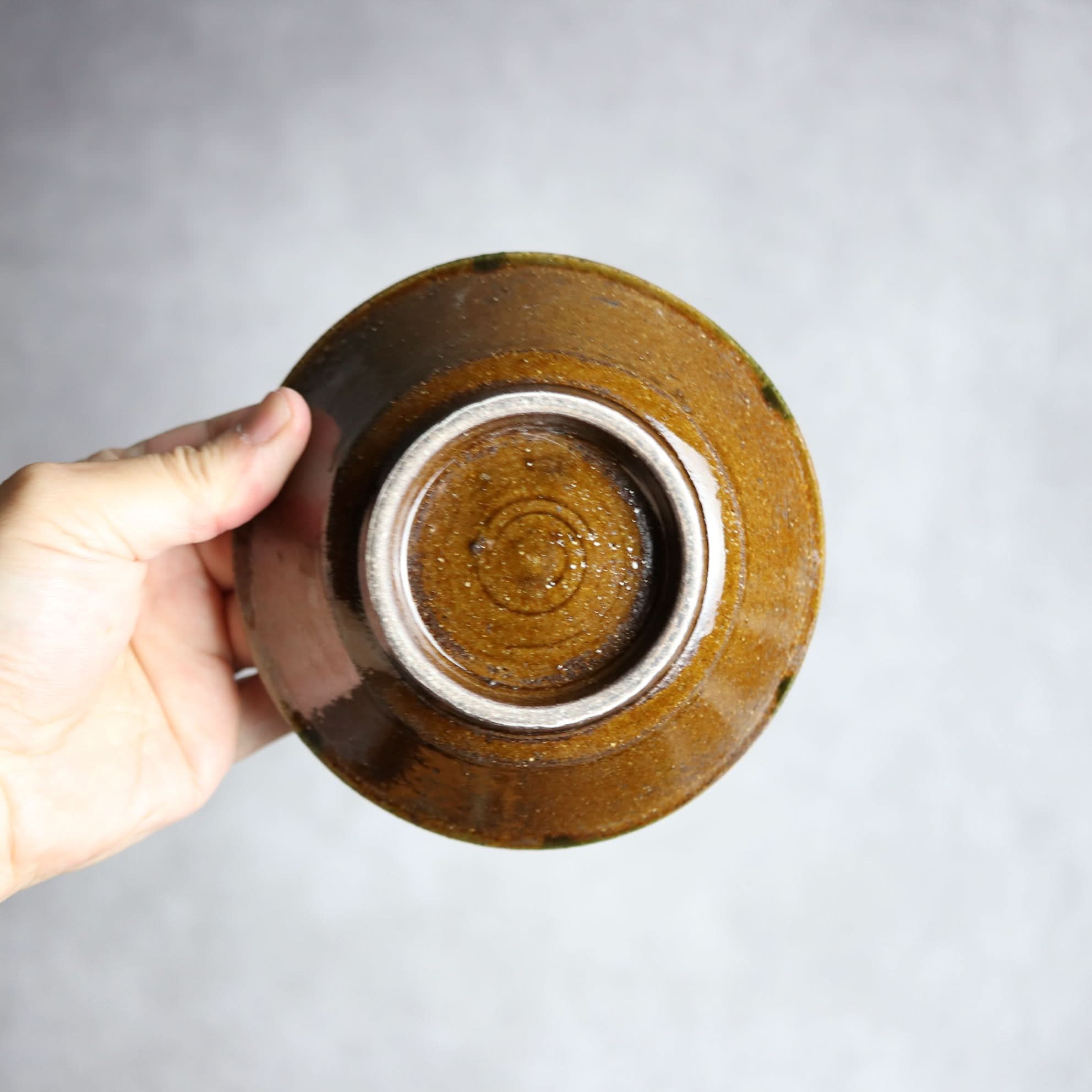 4寸安南鉢1 飴 呉須釉 点打 やちむん 陶器 北窯 松田米司工房 やちむん 陶器.
