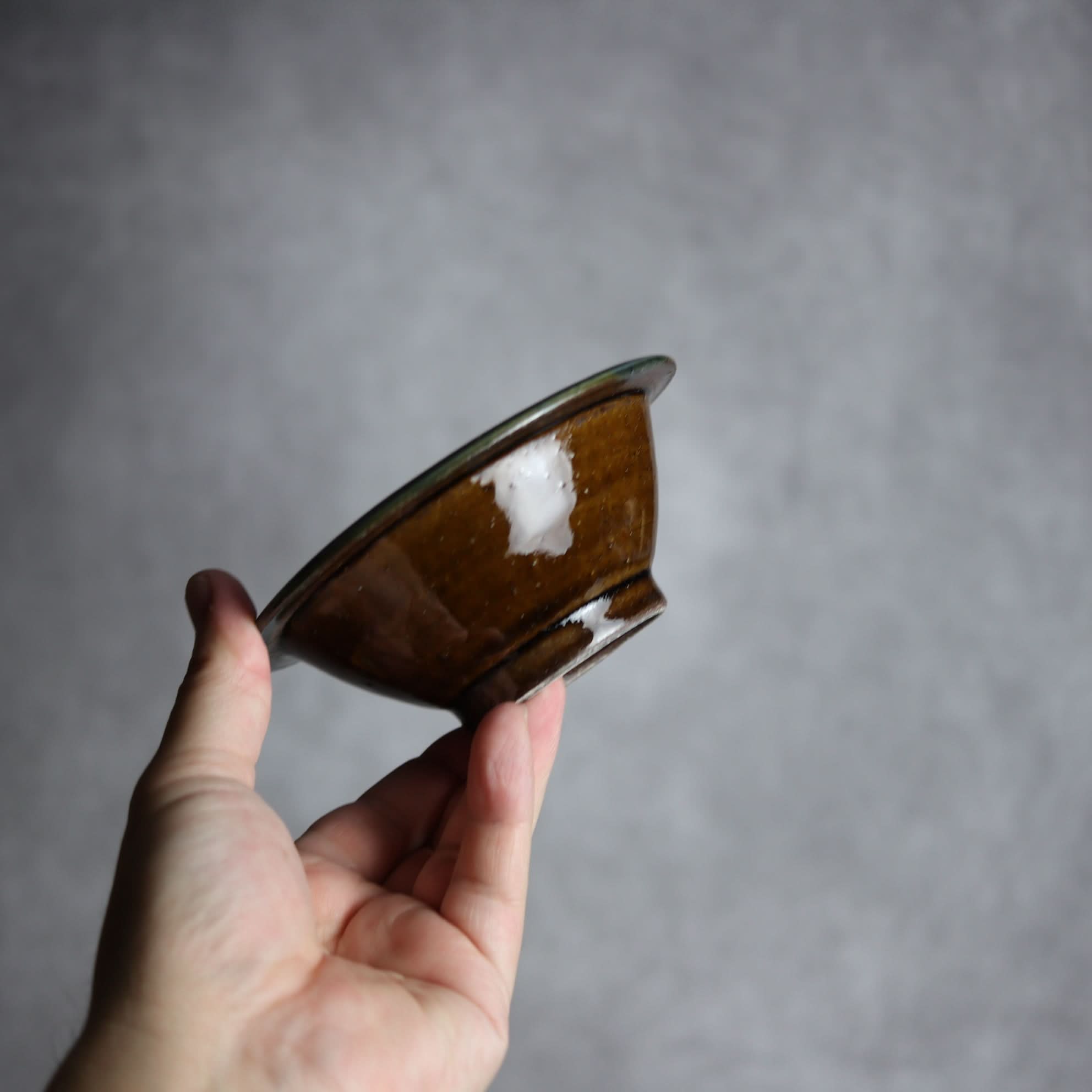 4寸ワンブー1 呉須釉 点打 やちむん 陶器 北窯 松田米司工房 やちむん 陶器.