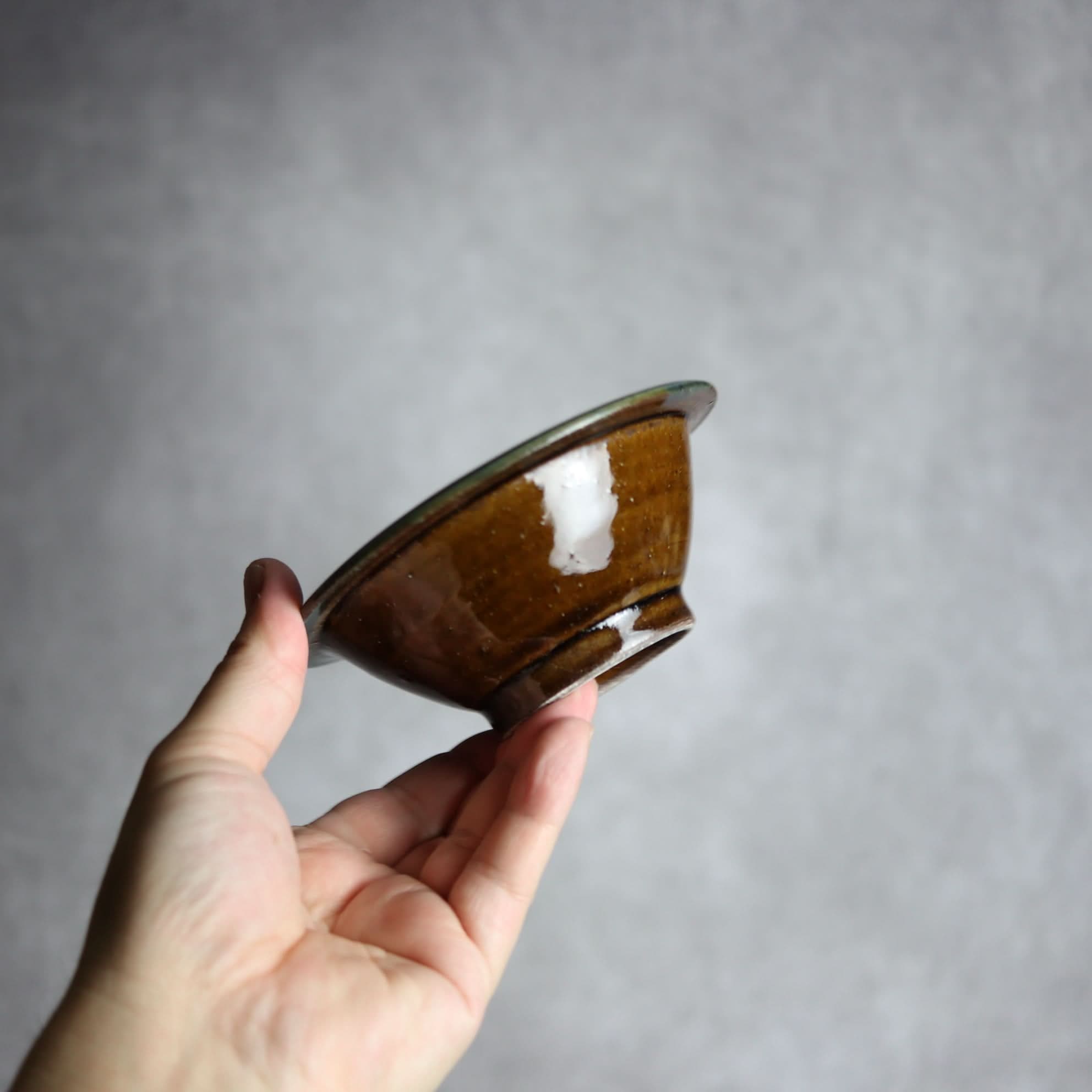 4寸ワンブー1 呉須釉 点打 やちむん 陶器 北窯 松田米司工房 やちむん 陶器.