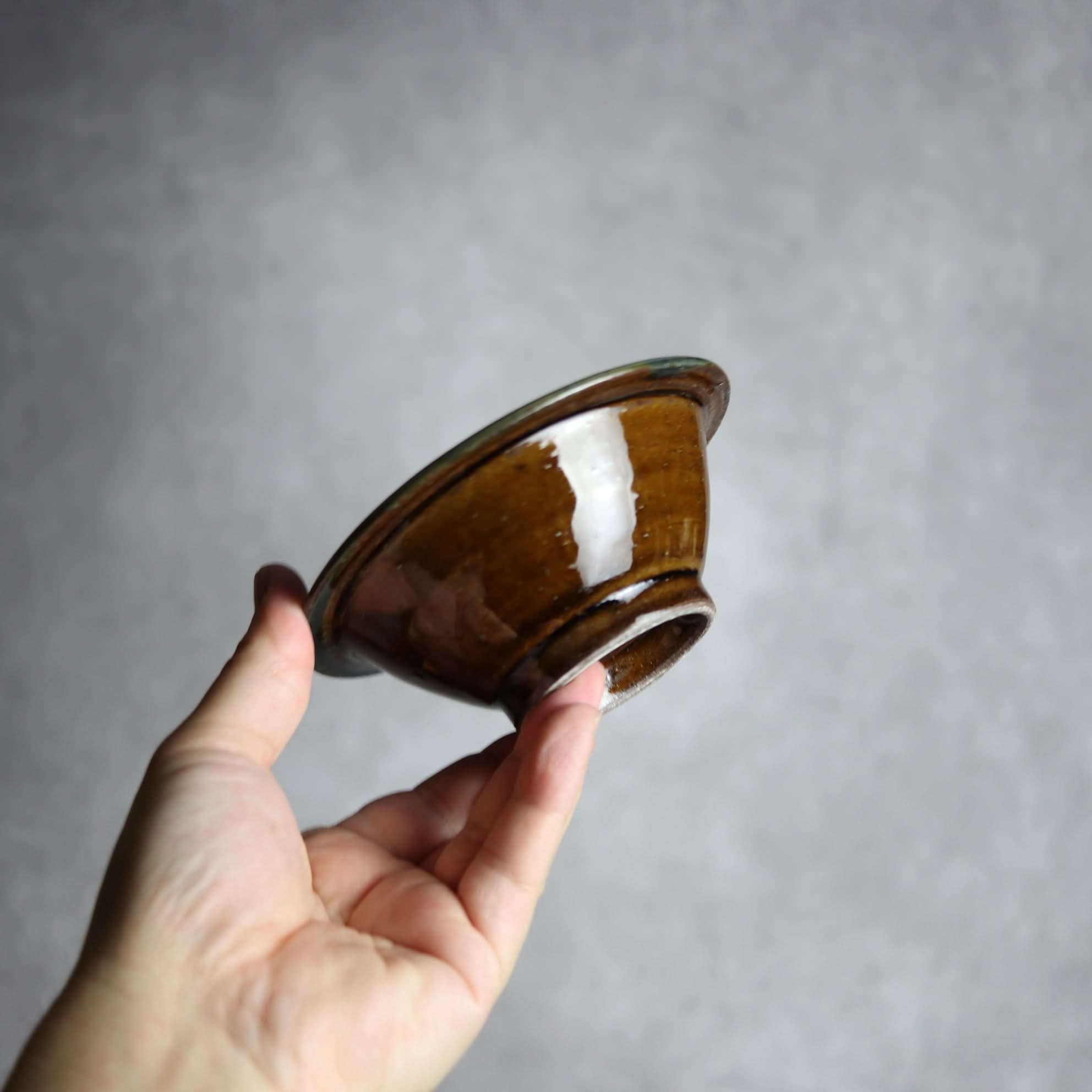 4寸ワンブー1 呉須釉 点打 やちむん 陶器 北窯 松田米司工房 やちむん 陶器.