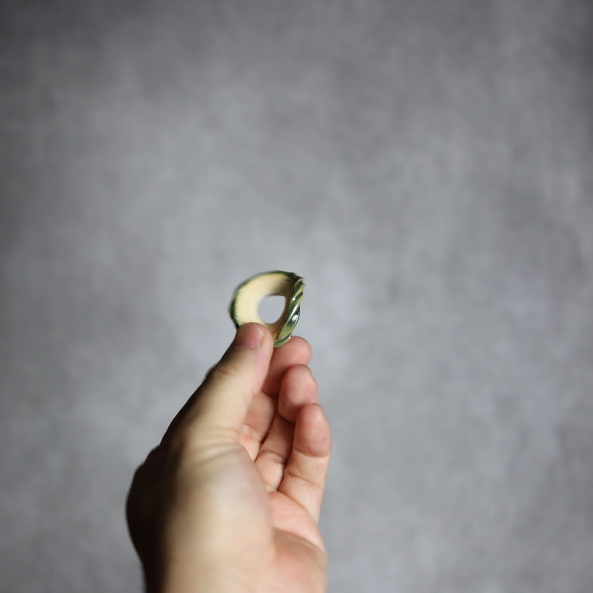 ゴーヤー箸置き やちむん 陶器 atelier qucchane やちむん 陶器.