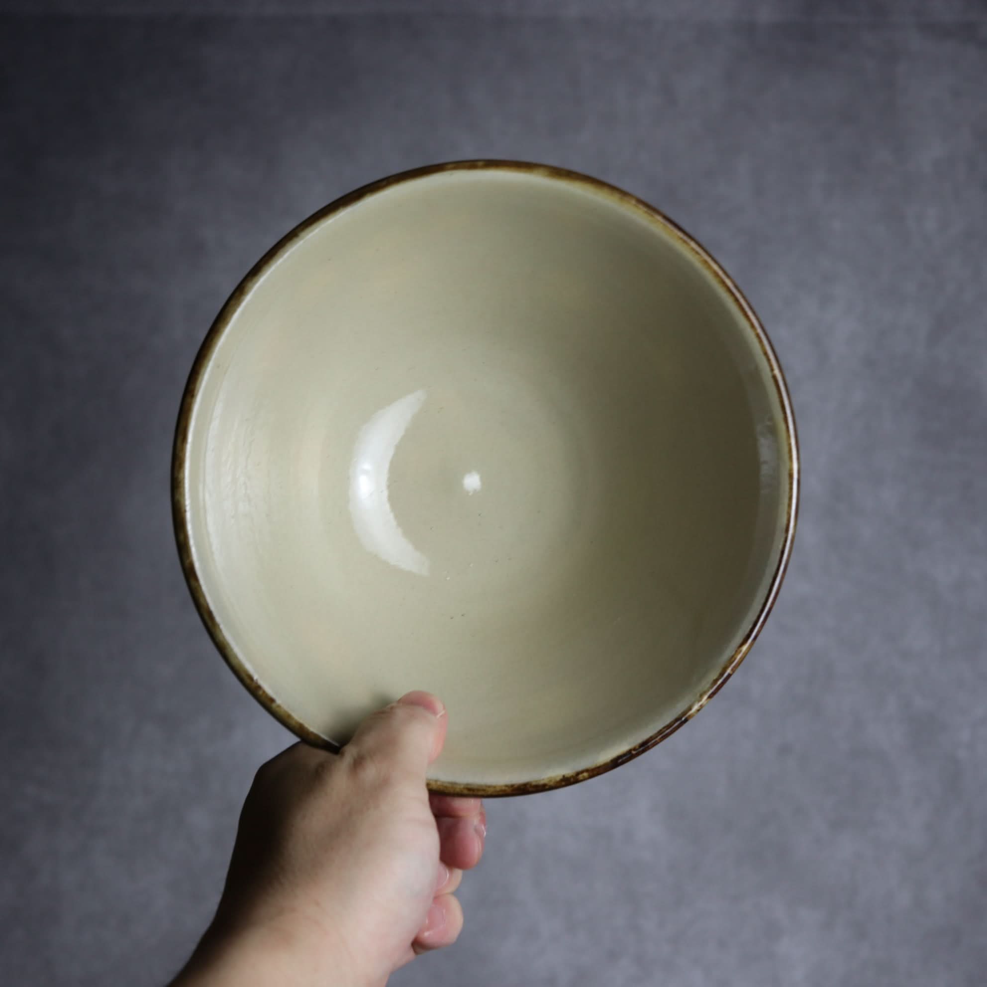 6寸マカイ 飴釉 蝋抜 点打 やちむん 陶器 真南風工房 やちむん 陶器.