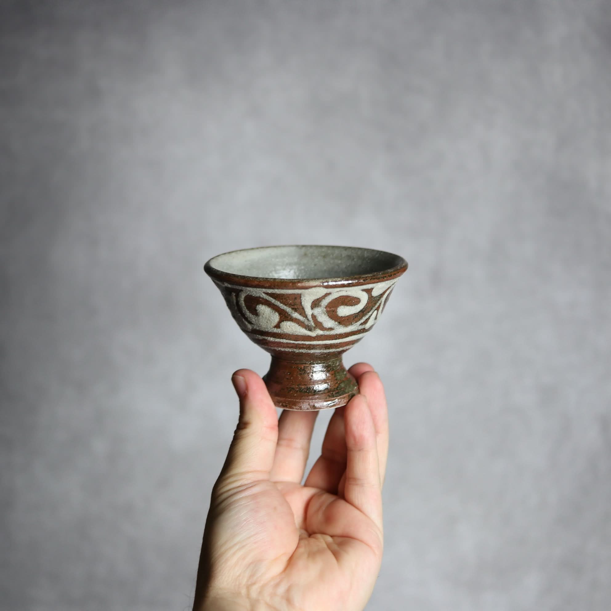 3寸高杯鉢1 イッチン唐草 やちむん 陶器 栄一工房 やちむん 陶器.