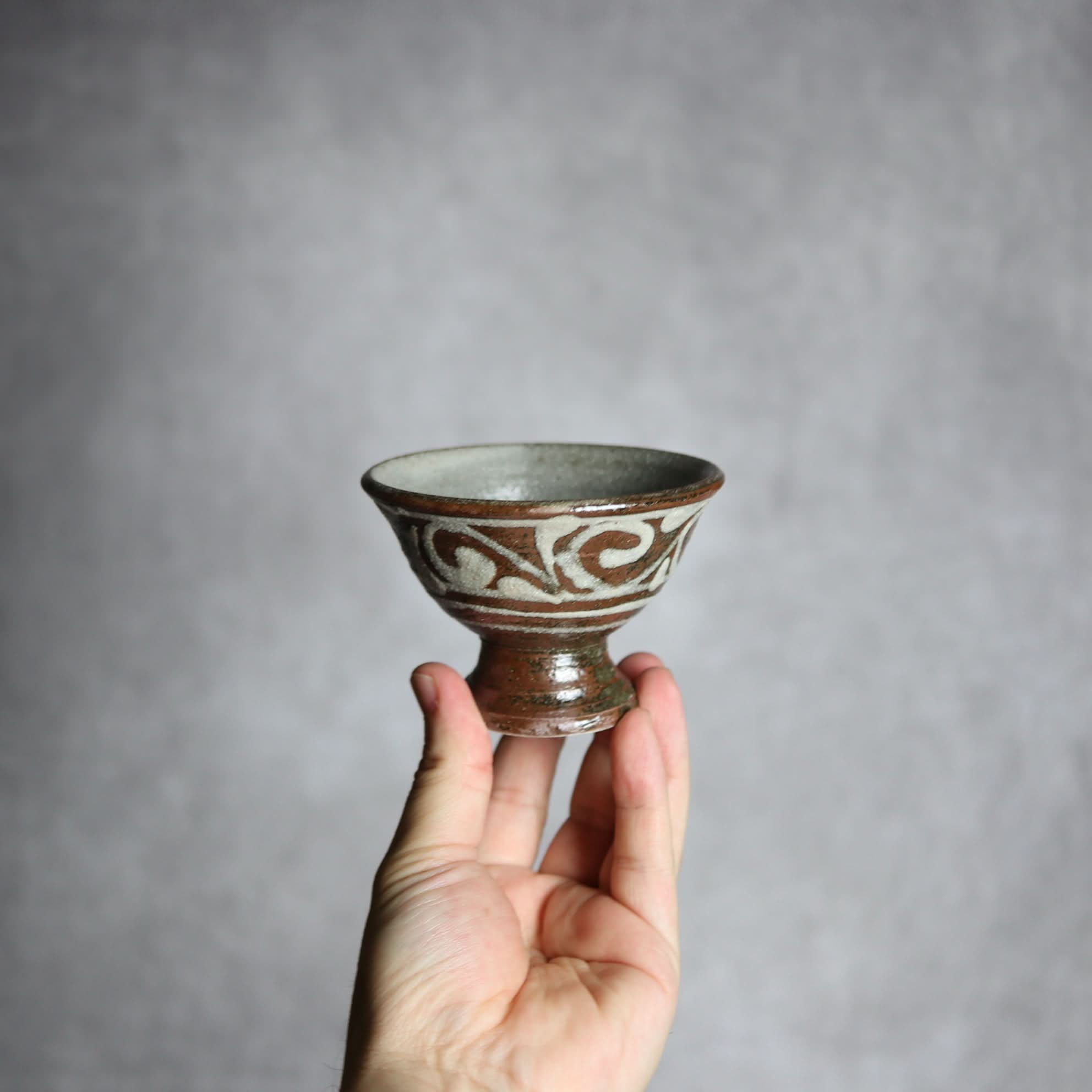 3寸高杯鉢1 イッチン唐草 やちむん 陶器 栄一工房 やちむん 陶器.