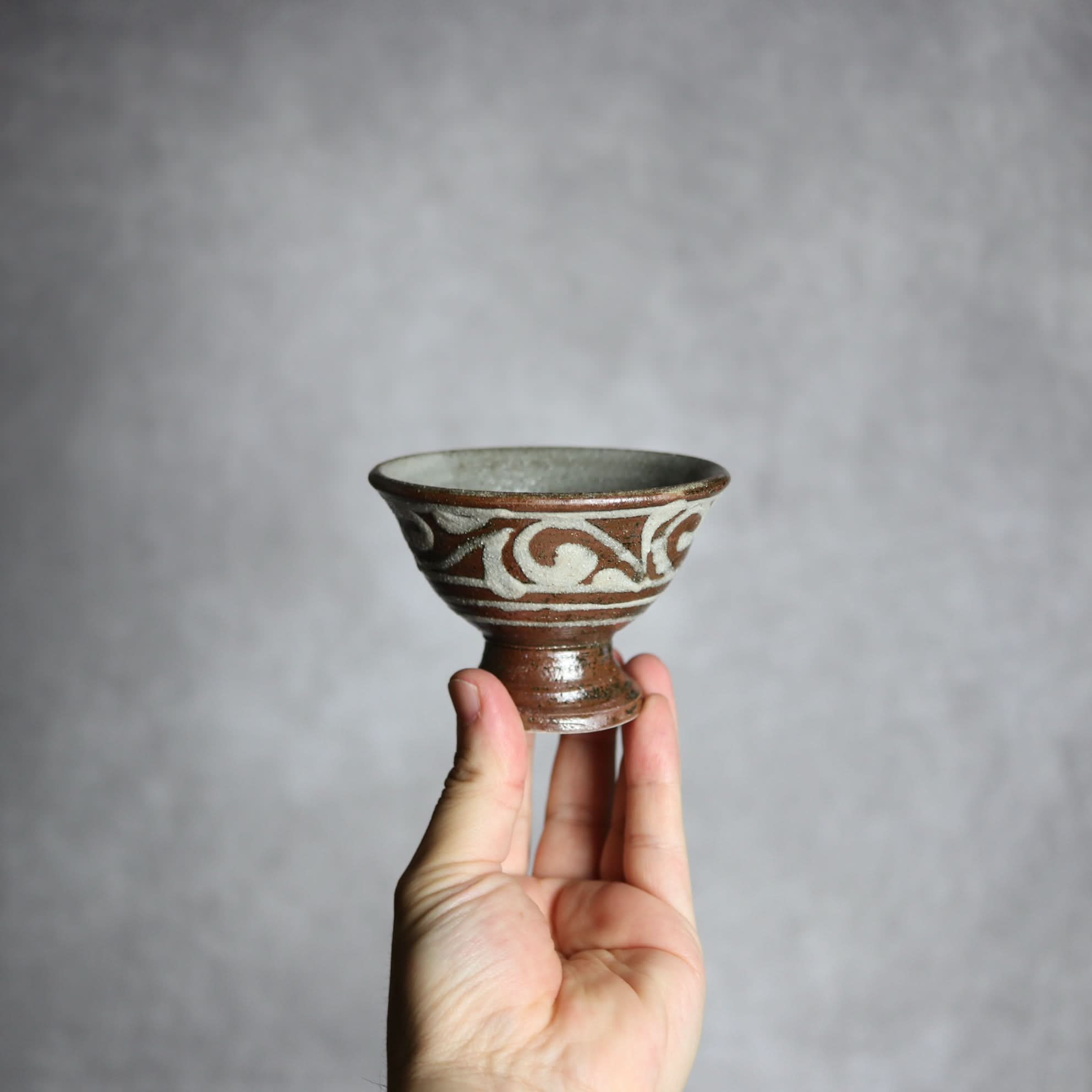 3寸高杯鉢1 イッチン唐草 やちむん 陶器 栄一工房 やちむん 陶器.