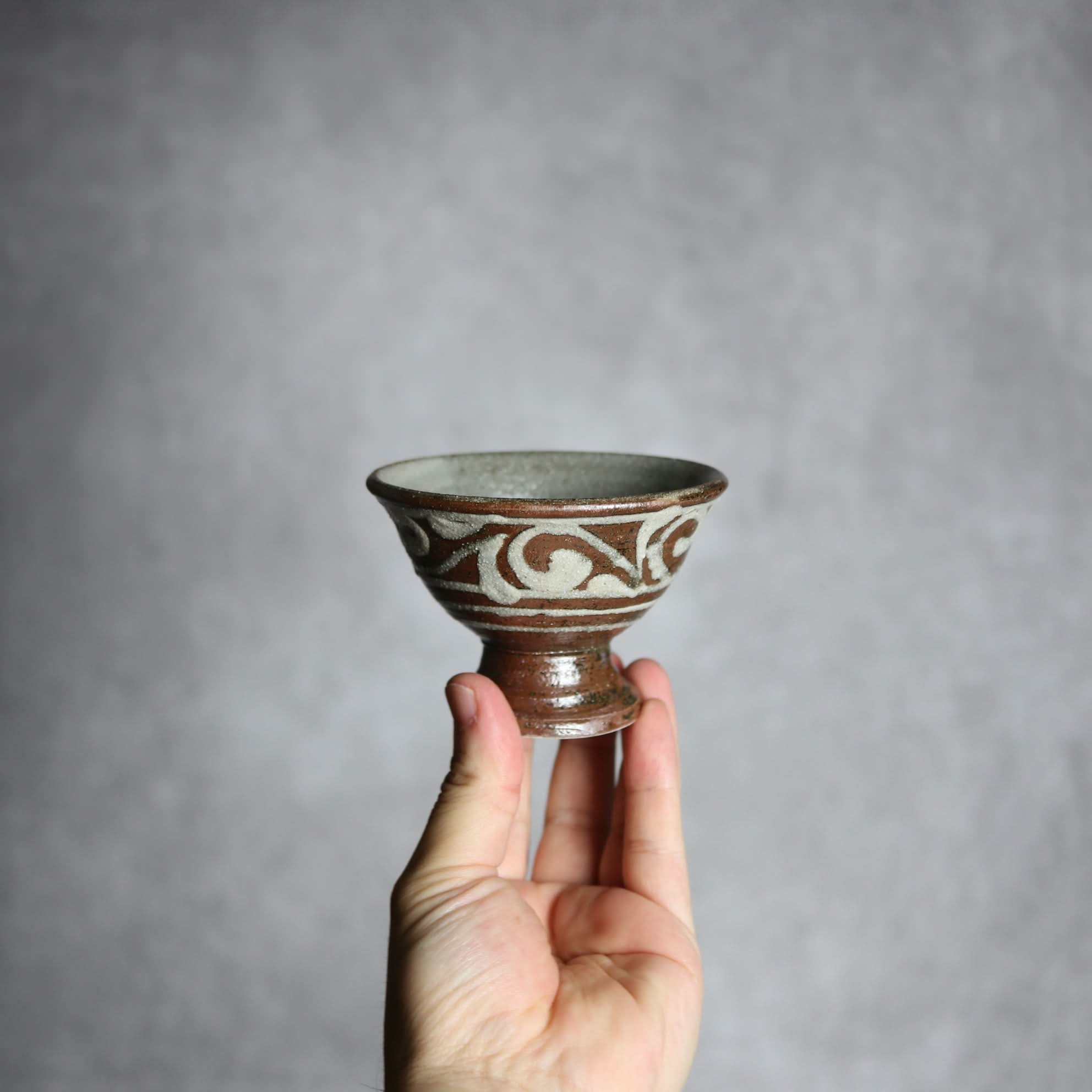 3寸高杯鉢1 イッチン唐草 やちむん 陶器 栄一工房 やちむん 陶器.