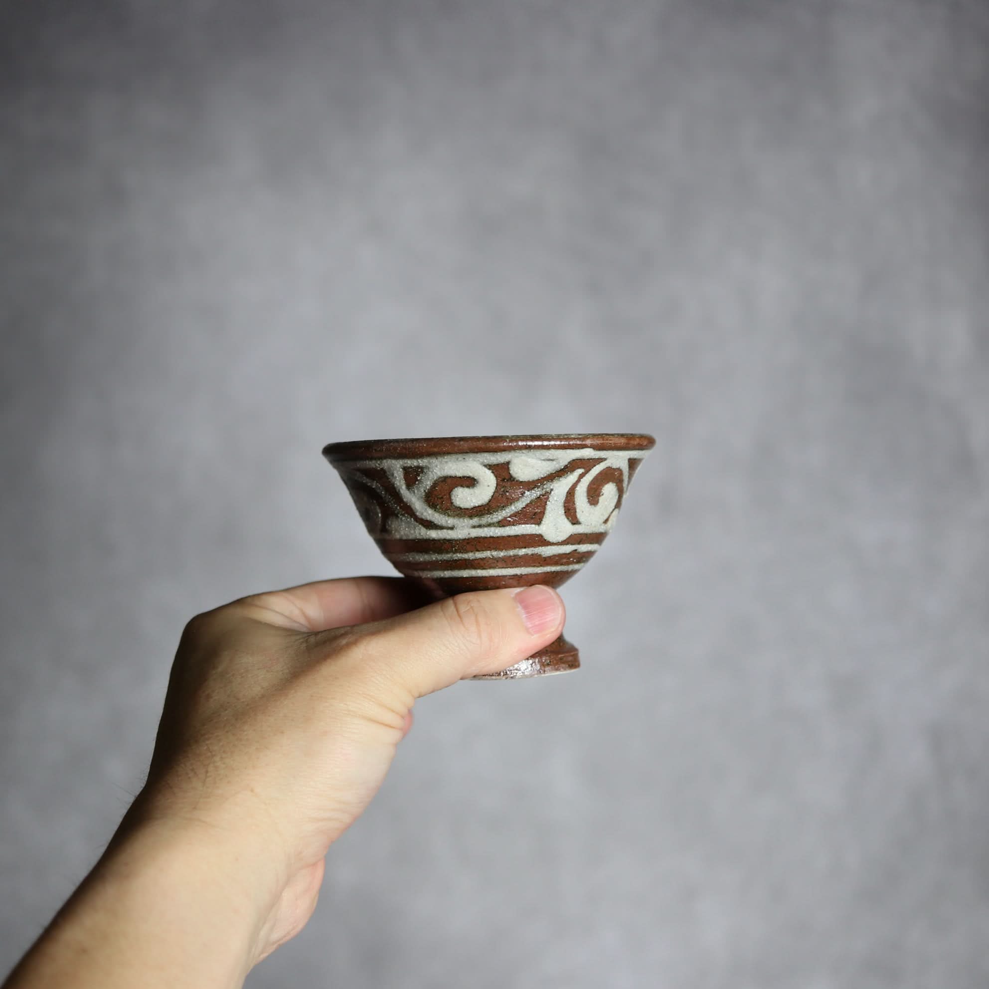 3寸高杯鉢1 イッチン唐草 やちむん 陶器 栄一工房 やちむん 陶器.