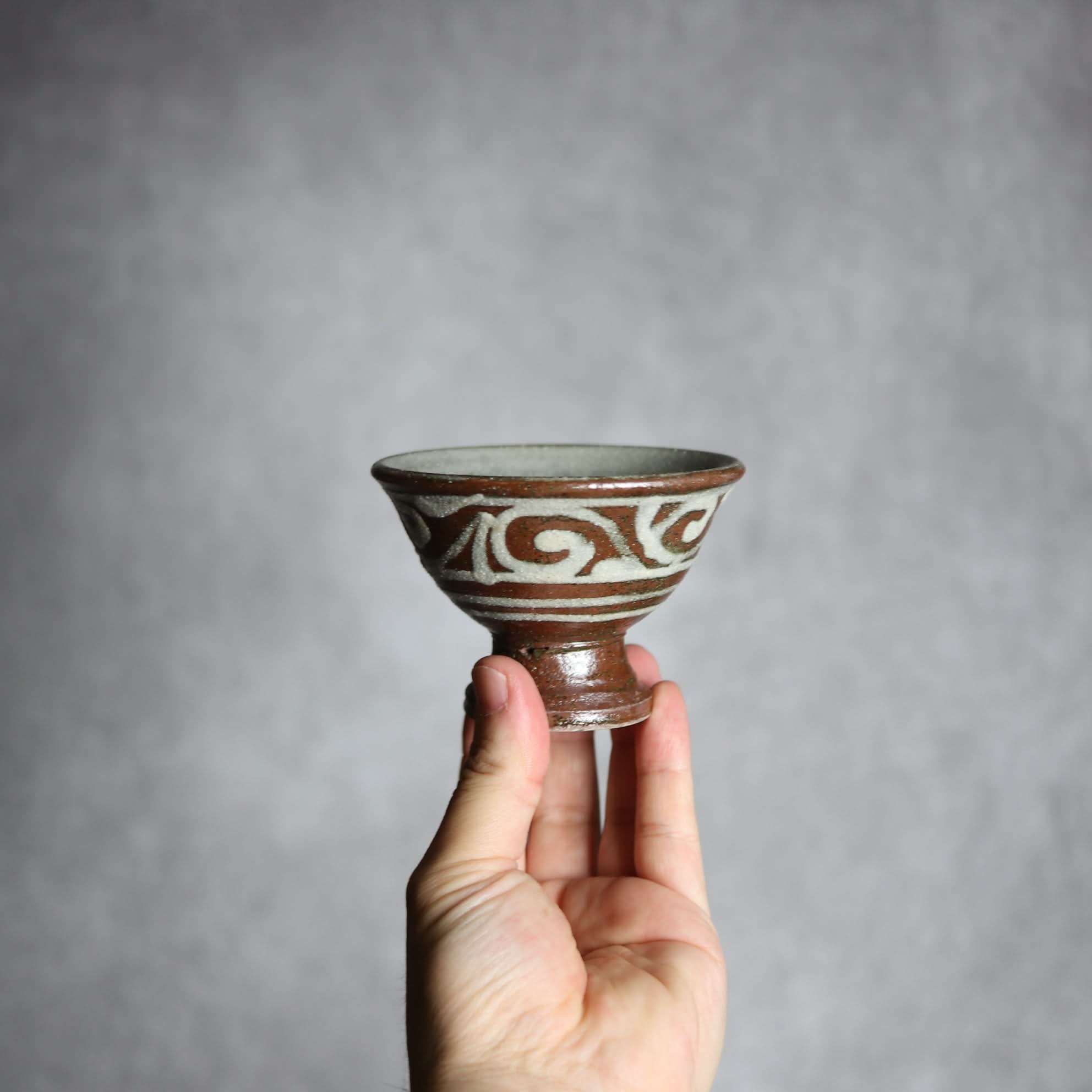 3寸高杯鉢1 イッチン唐草 やちむん 陶器 栄一工房 やちむん 陶器.