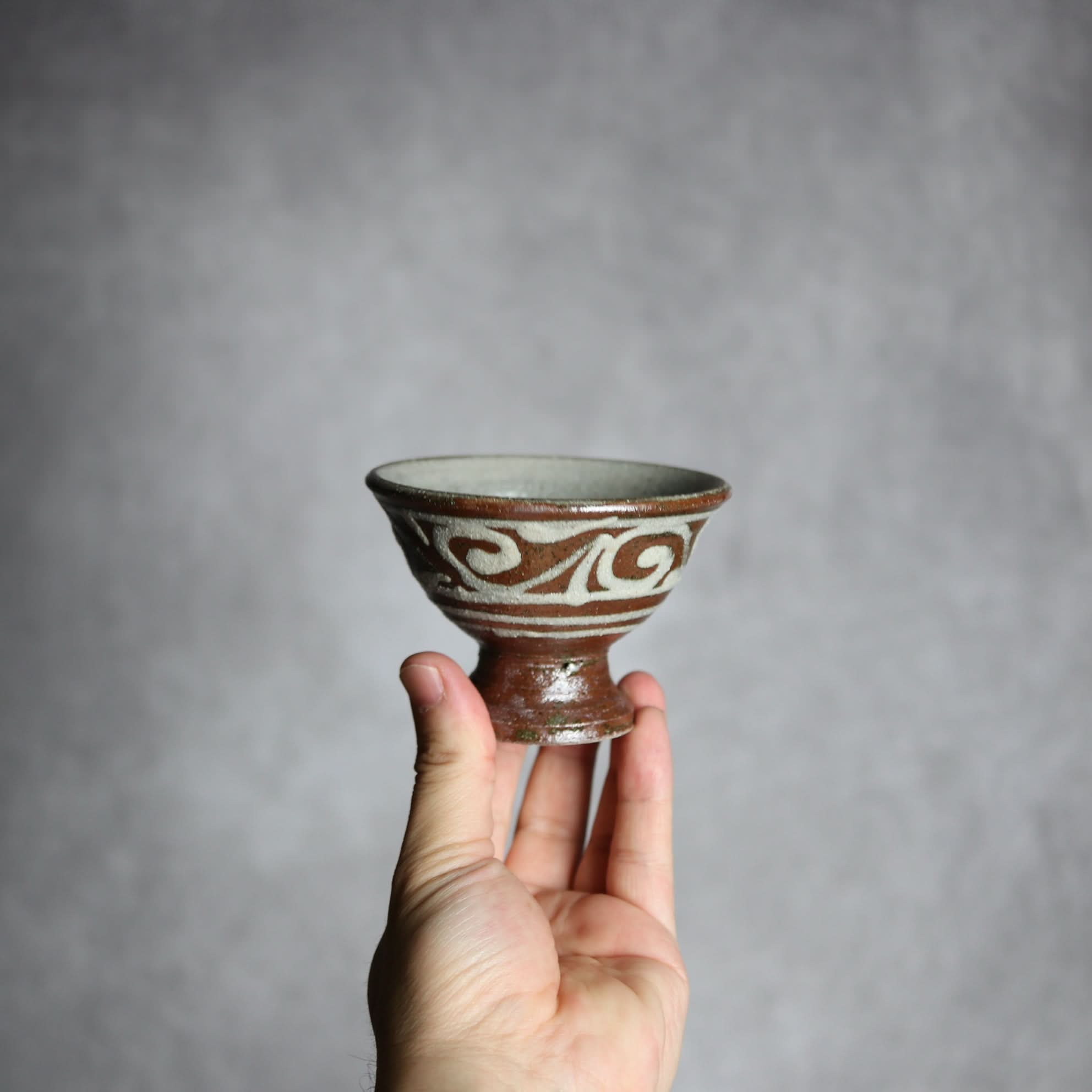 3寸高杯鉢1 イッチン唐草 やちむん 陶器 栄一工房 やちむん 陶器.