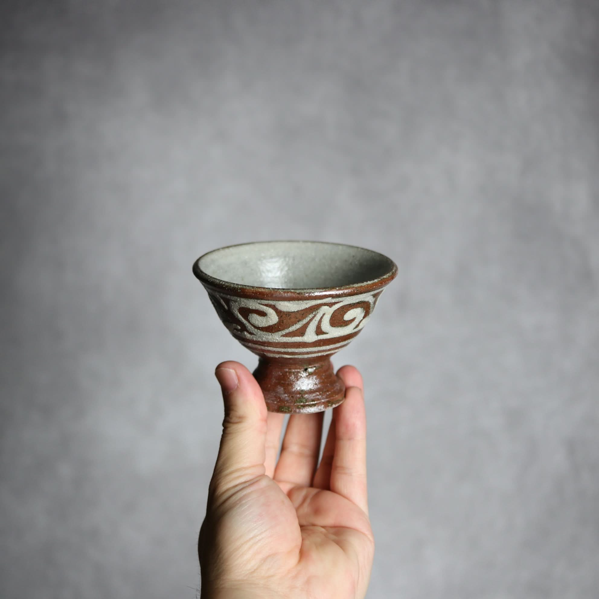 3寸高杯鉢1 イッチン唐草 やちむん 陶器 栄一工房 やちむん 陶器.