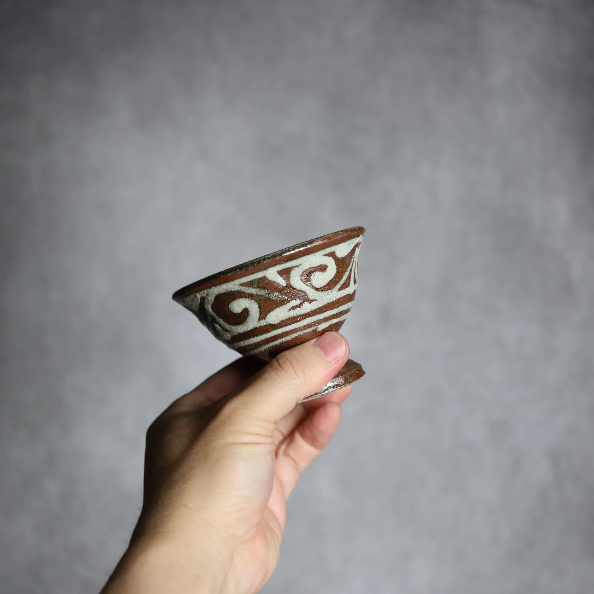 3寸高杯鉢1 イッチン唐草 やちむん 陶器 栄一工房 やちむん 陶器.