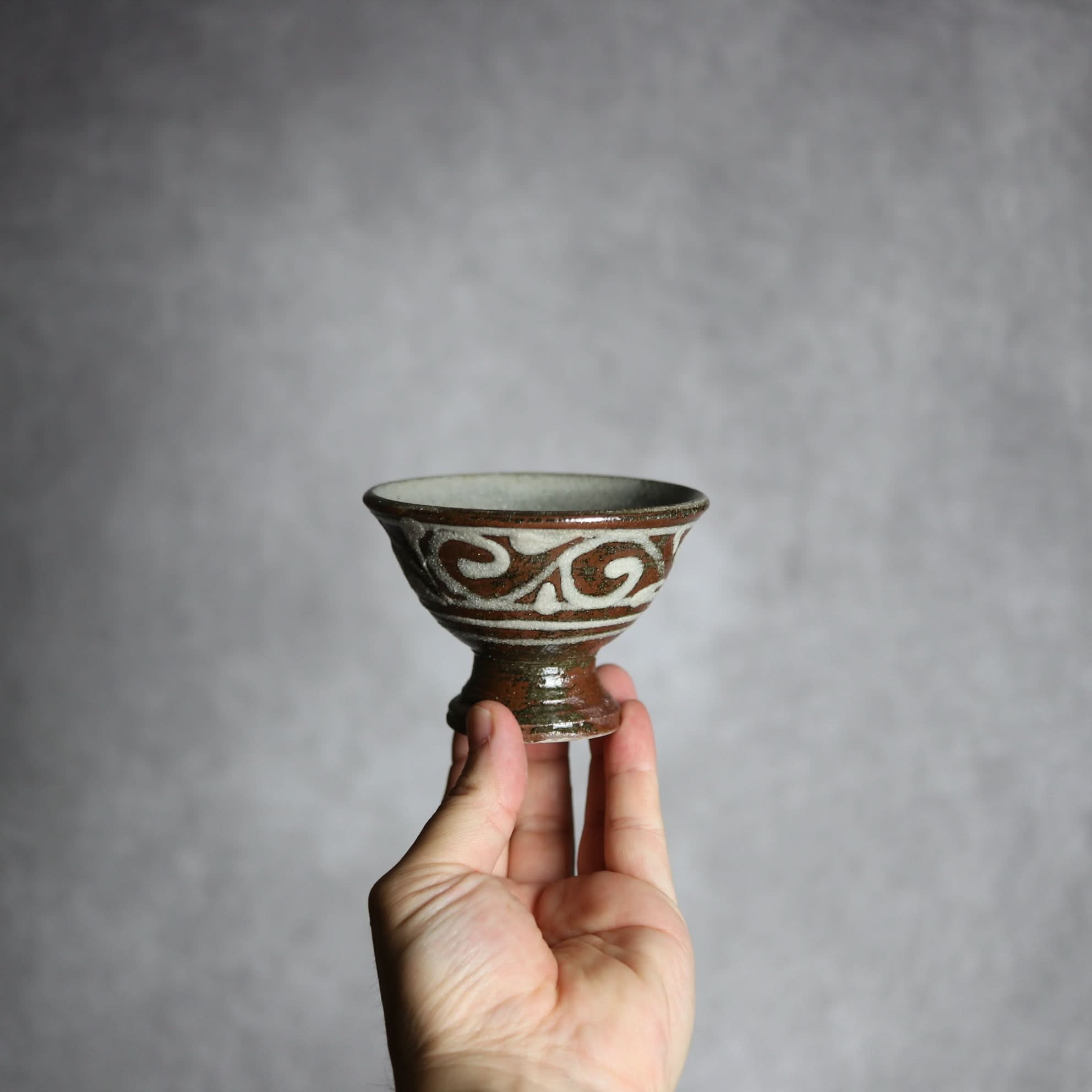 3寸高杯鉢1 イッチン唐草 やちむん 陶器 栄一工房 やちむん 陶器.