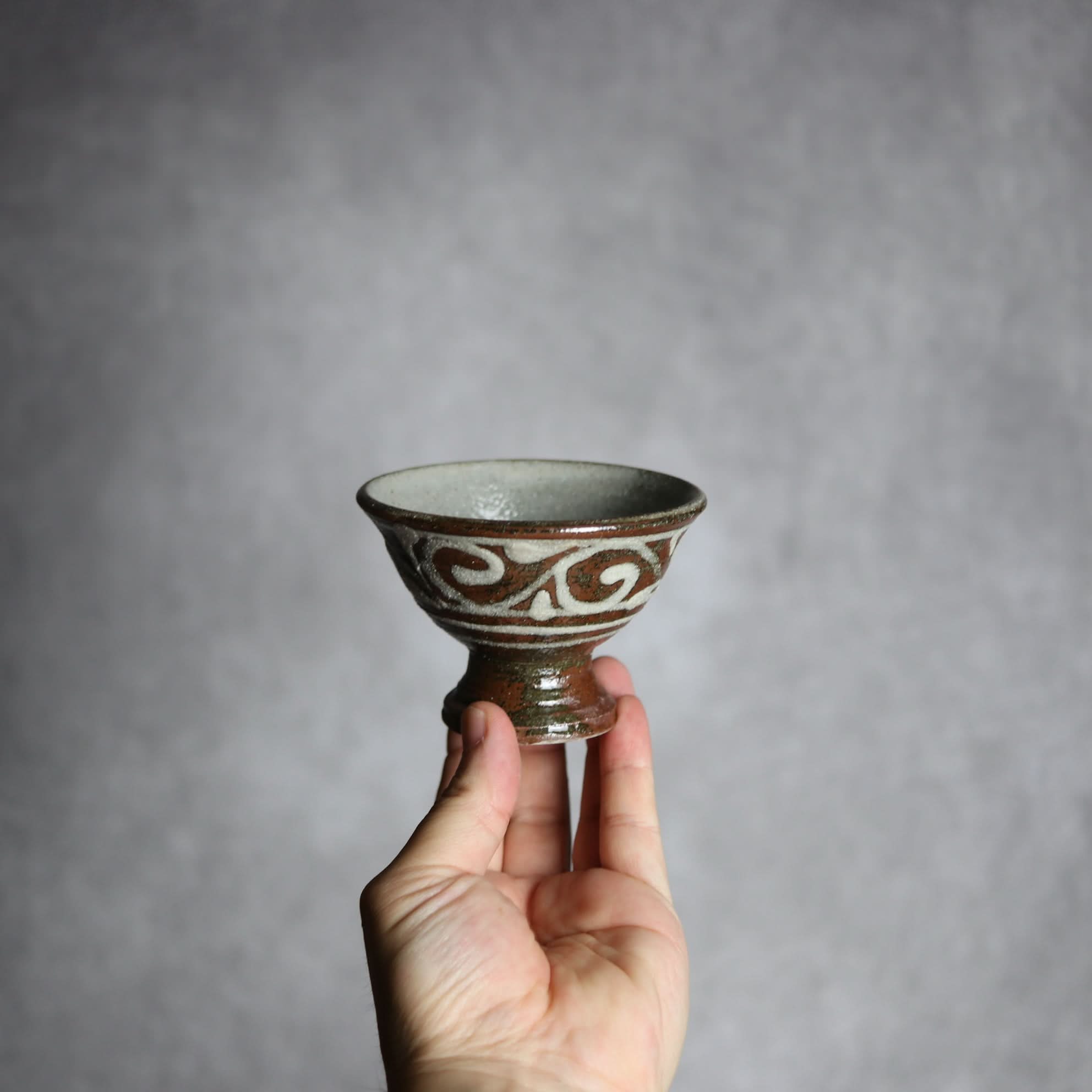 3寸高杯鉢1 イッチン唐草 やちむん 陶器 栄一工房 やちむん 陶器.