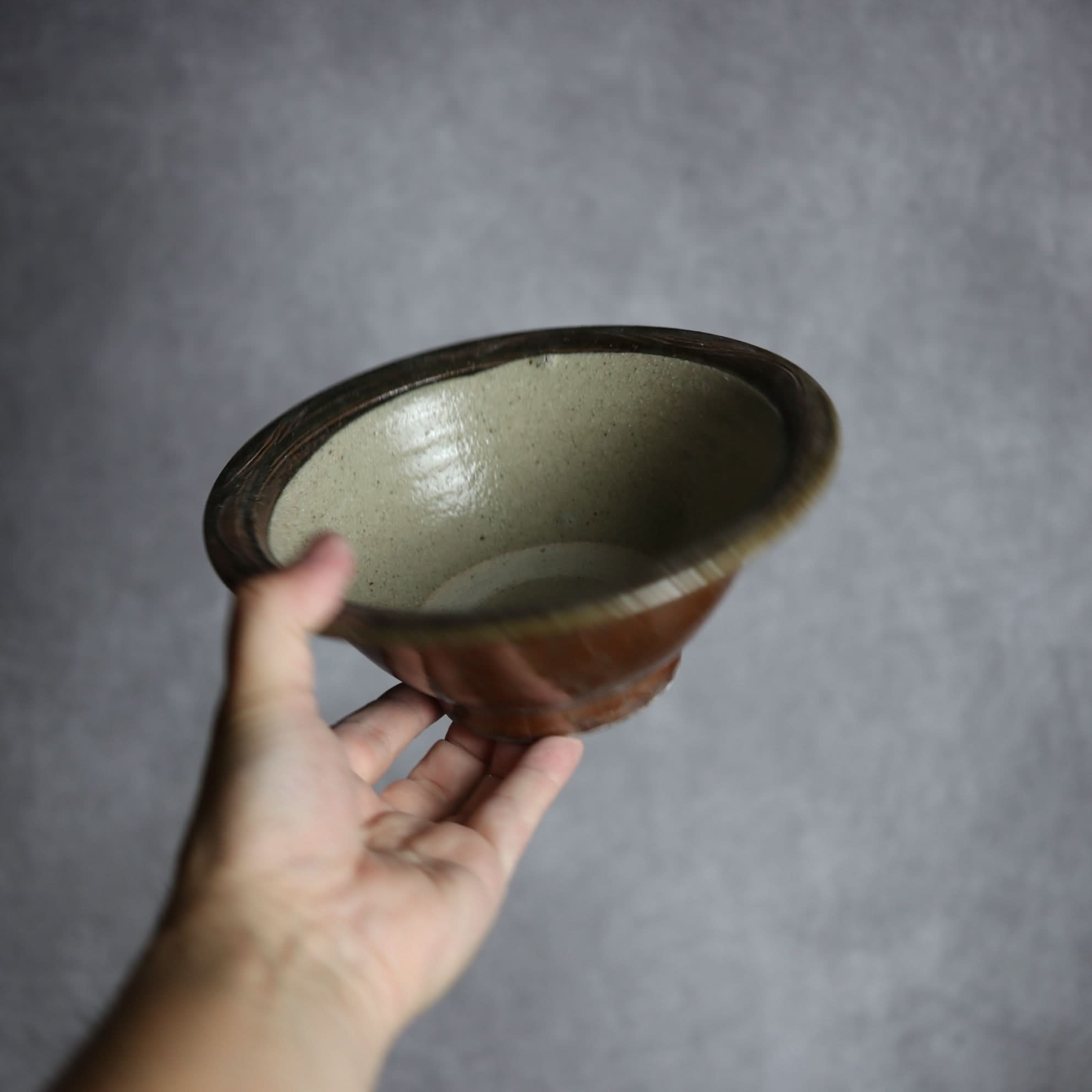 6寸ワンブー2 呉須釉 指描 波紋やちむん 陶器 北窯 宮城正享工房 やちむん 陶器.