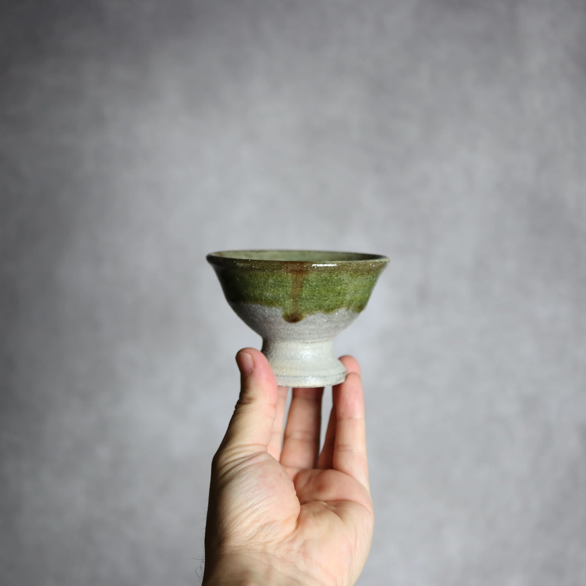 3寸高杯鉢2 緑釉 掛釉 やちむん 陶器 栄一工房 やちむん 陶器.