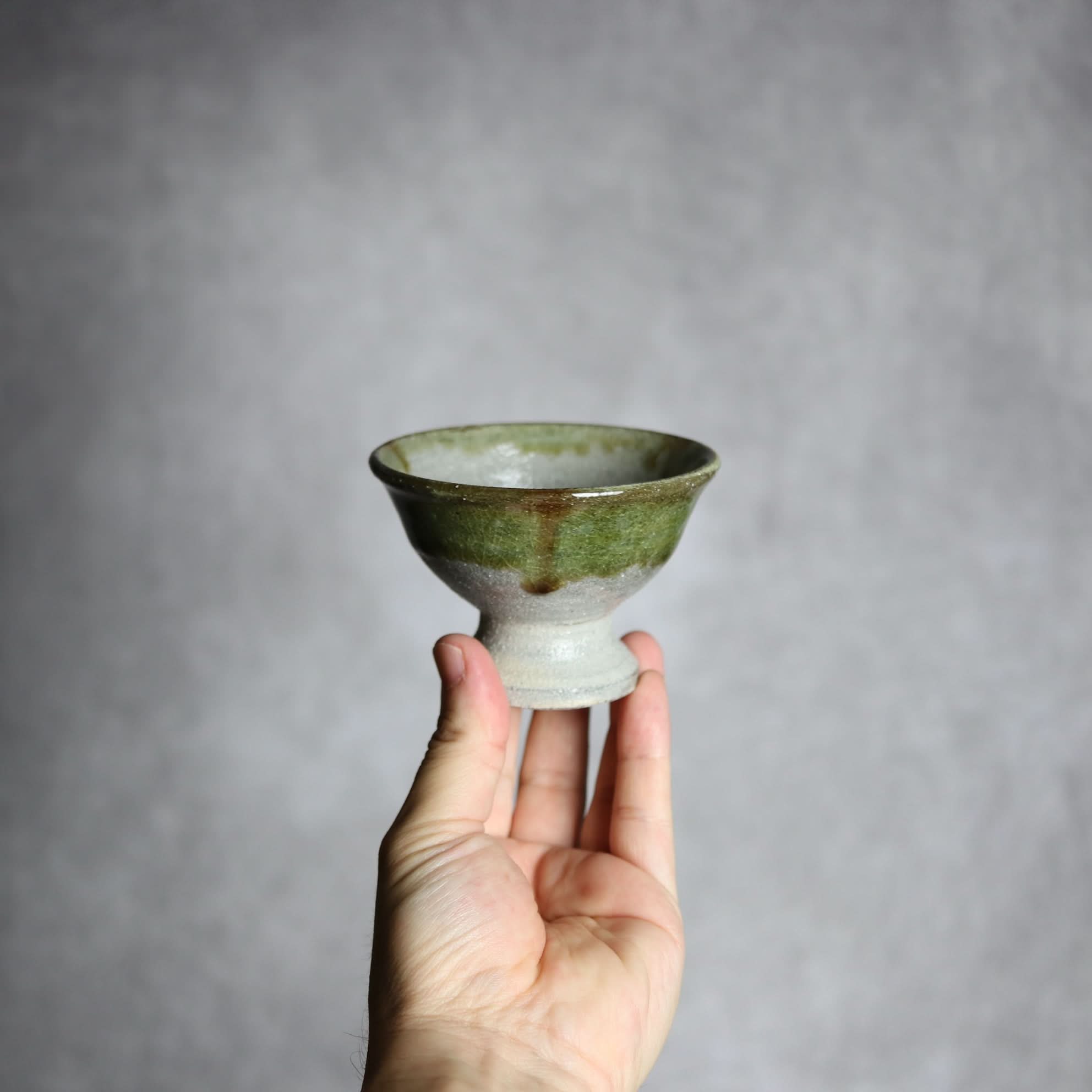 3寸高杯鉢2 緑釉 掛釉 やちむん 陶器 栄一工房 やちむん 陶器.