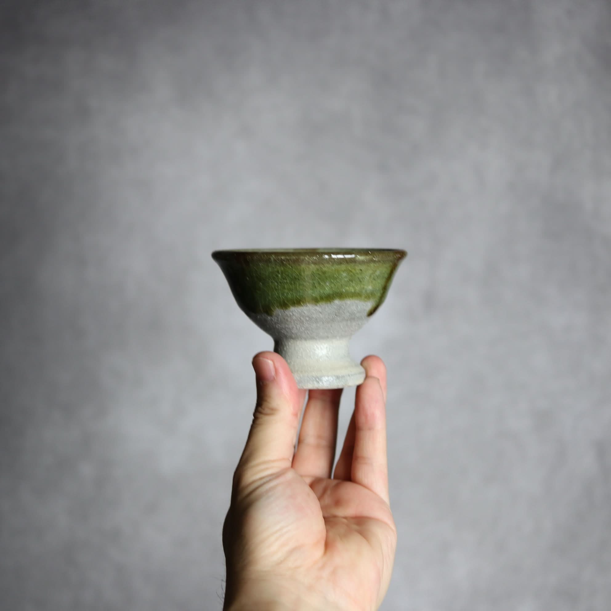 3寸高杯鉢2 緑釉 掛釉 やちむん 陶器 栄一工房 やちむん 陶器.