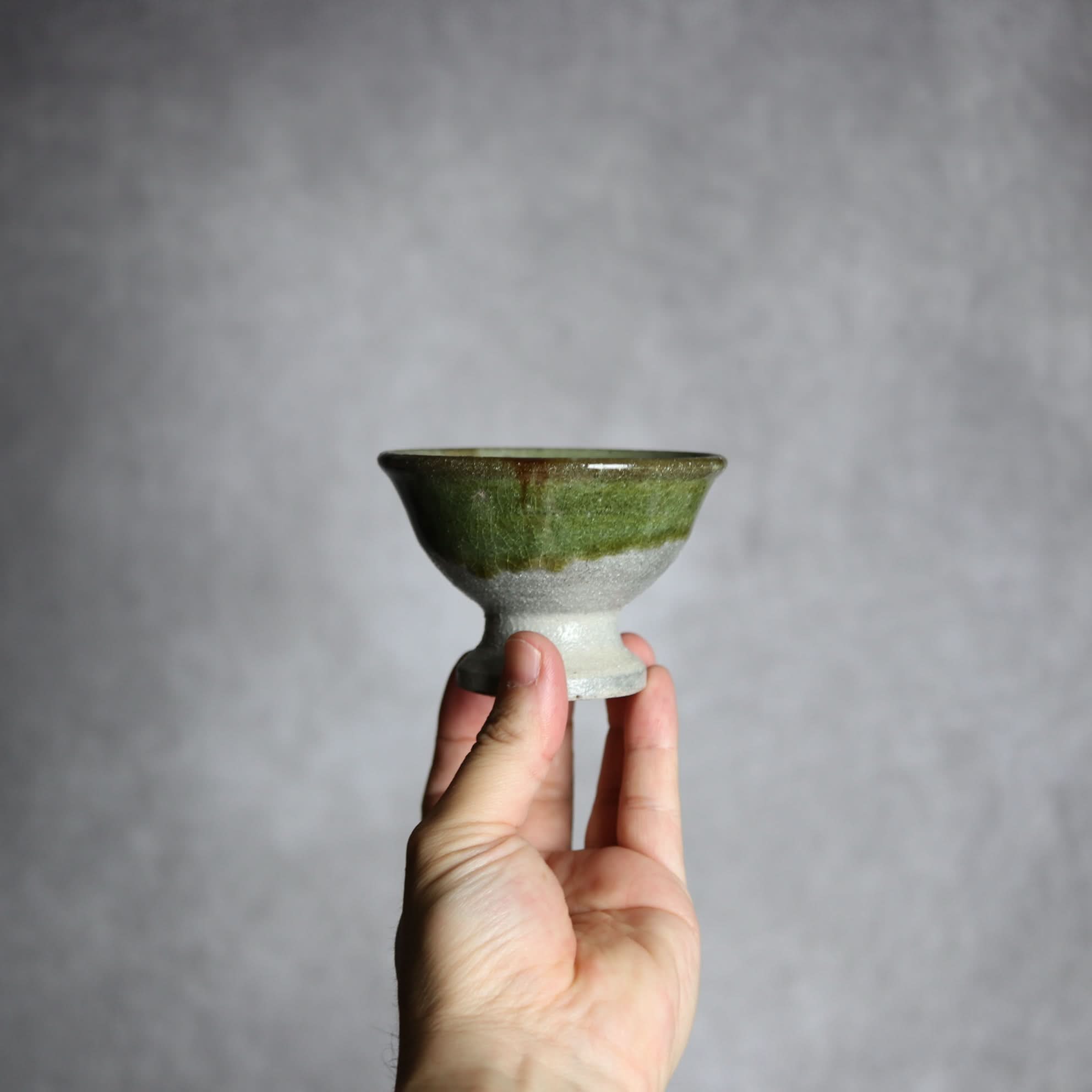 3寸高杯鉢2 緑釉 掛釉 やちむん 陶器 栄一工房 やちむん 陶器.