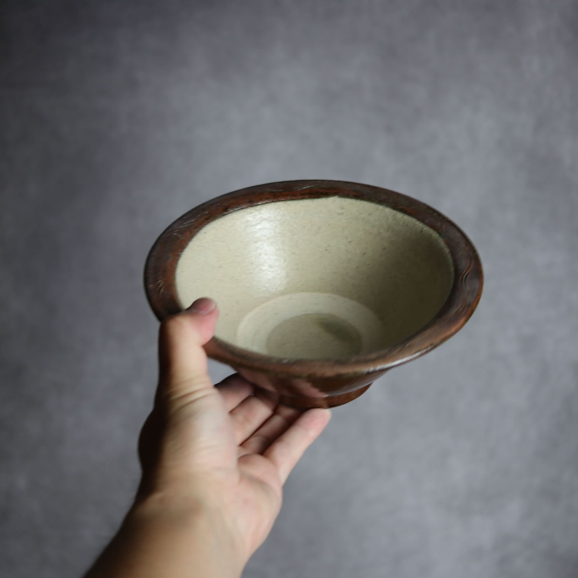 6寸ワンブー3 呉須釉 指描 波紋やちむん 陶器 北窯 宮城正享工房 やちむん 陶器.