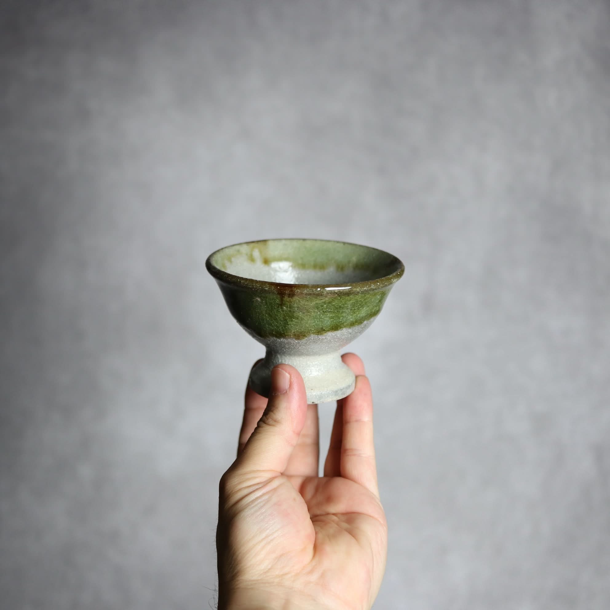 3寸高杯鉢2 緑釉 掛釉 やちむん 陶器 栄一工房 やちむん 陶器.