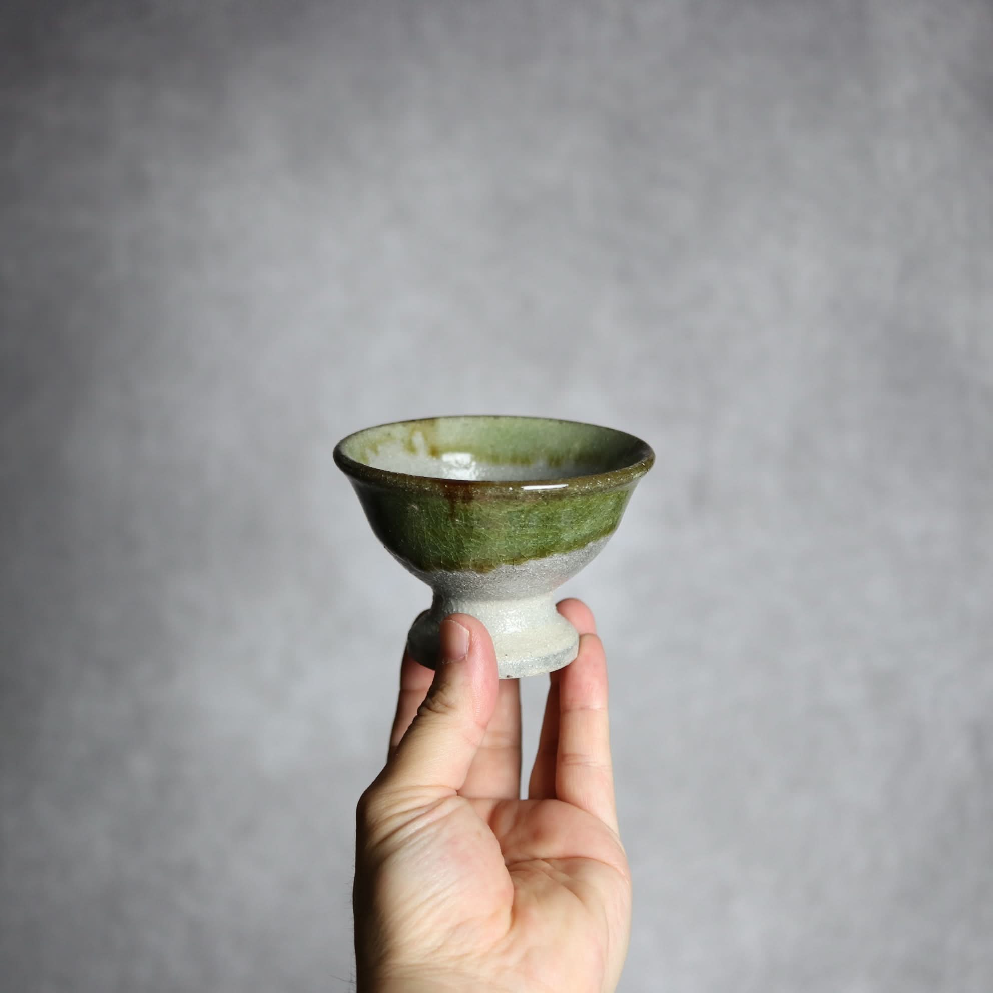 3寸高杯鉢2 緑釉 掛釉 やちむん 陶器 栄一工房 やちむん 陶器.