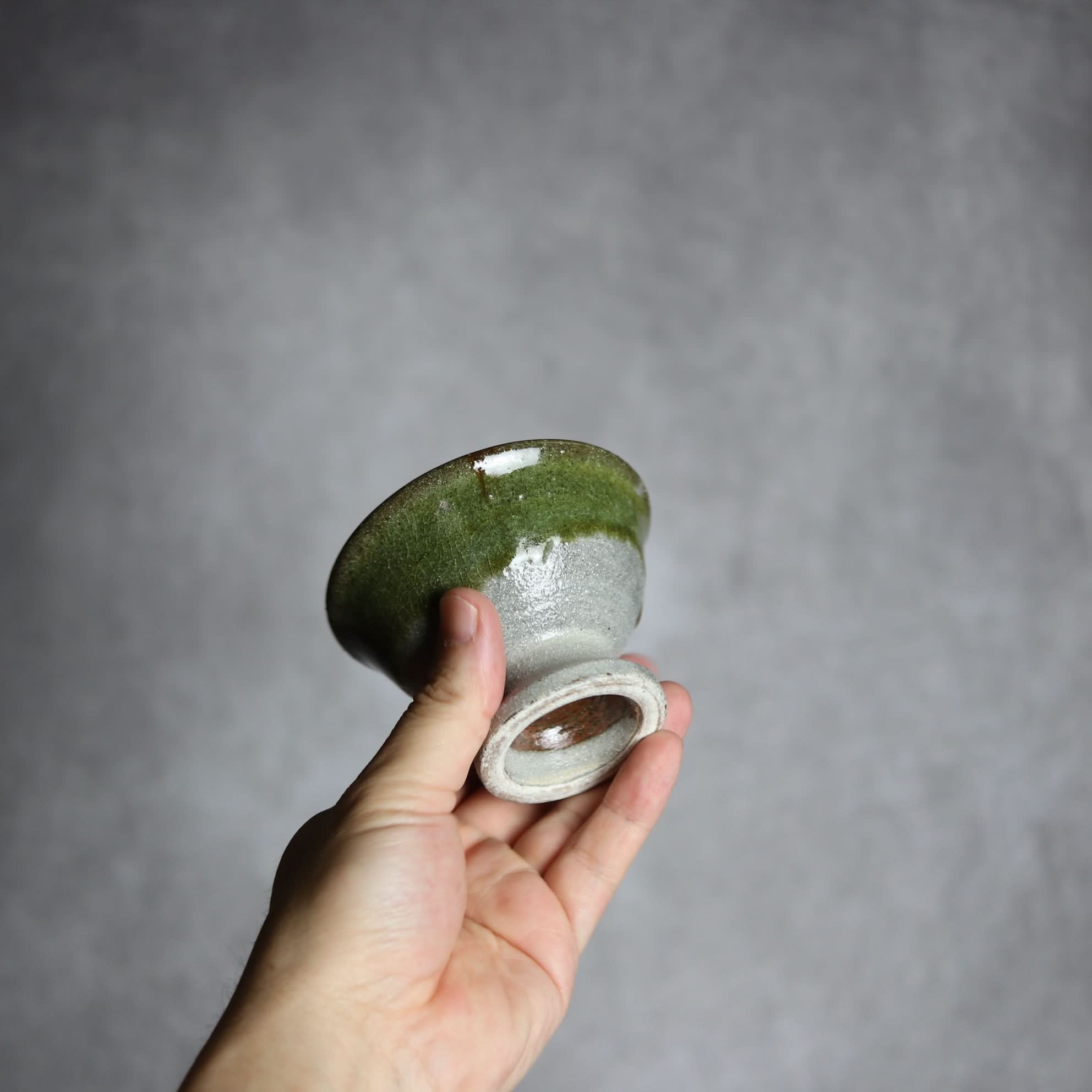 3寸高杯鉢2 緑釉 掛釉 やちむん 陶器 栄一工房 やちむん 陶器.