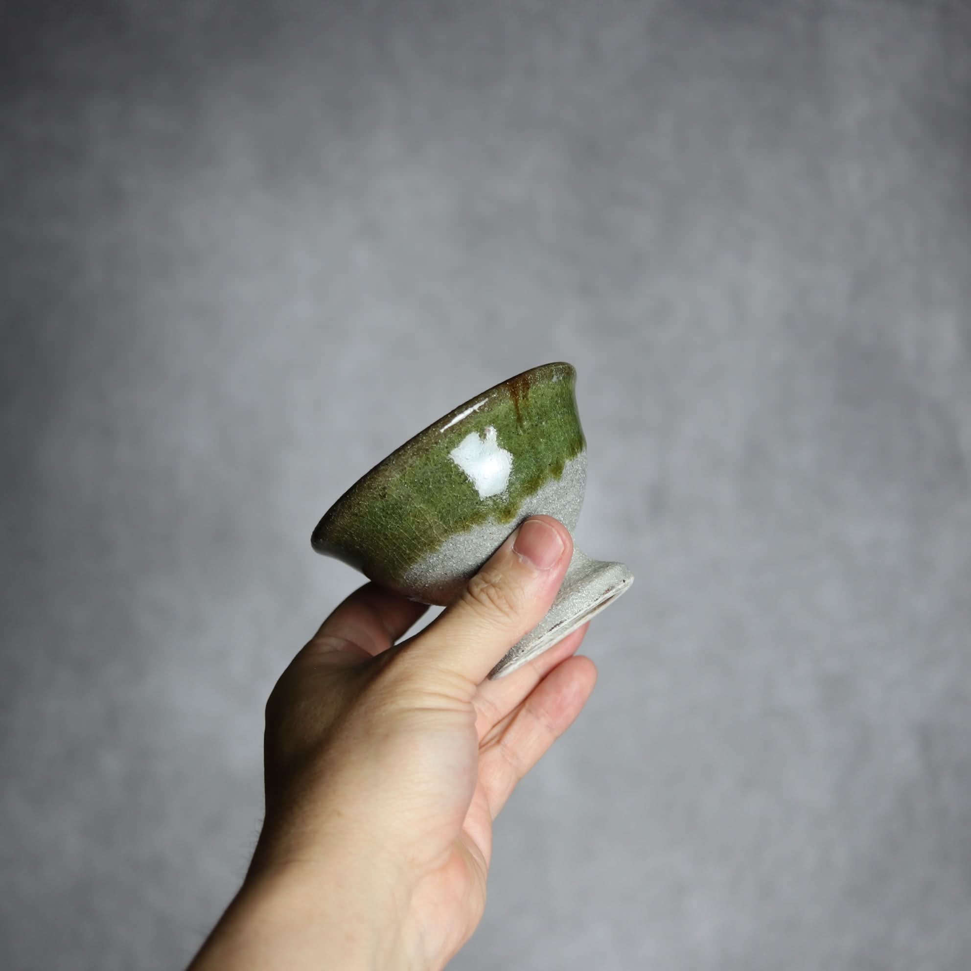 3寸高杯鉢2 緑釉 掛釉 やちむん 陶器 栄一工房 やちむん 陶器.