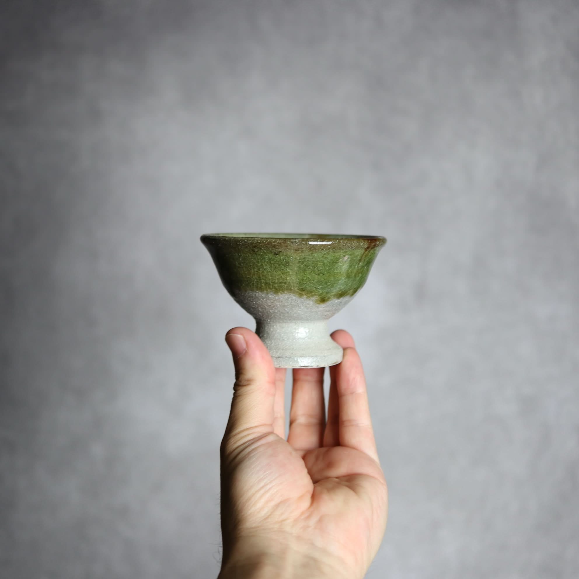 3寸高杯鉢2 緑釉 掛釉 やちむん 陶器 栄一工房 やちむん 陶器.