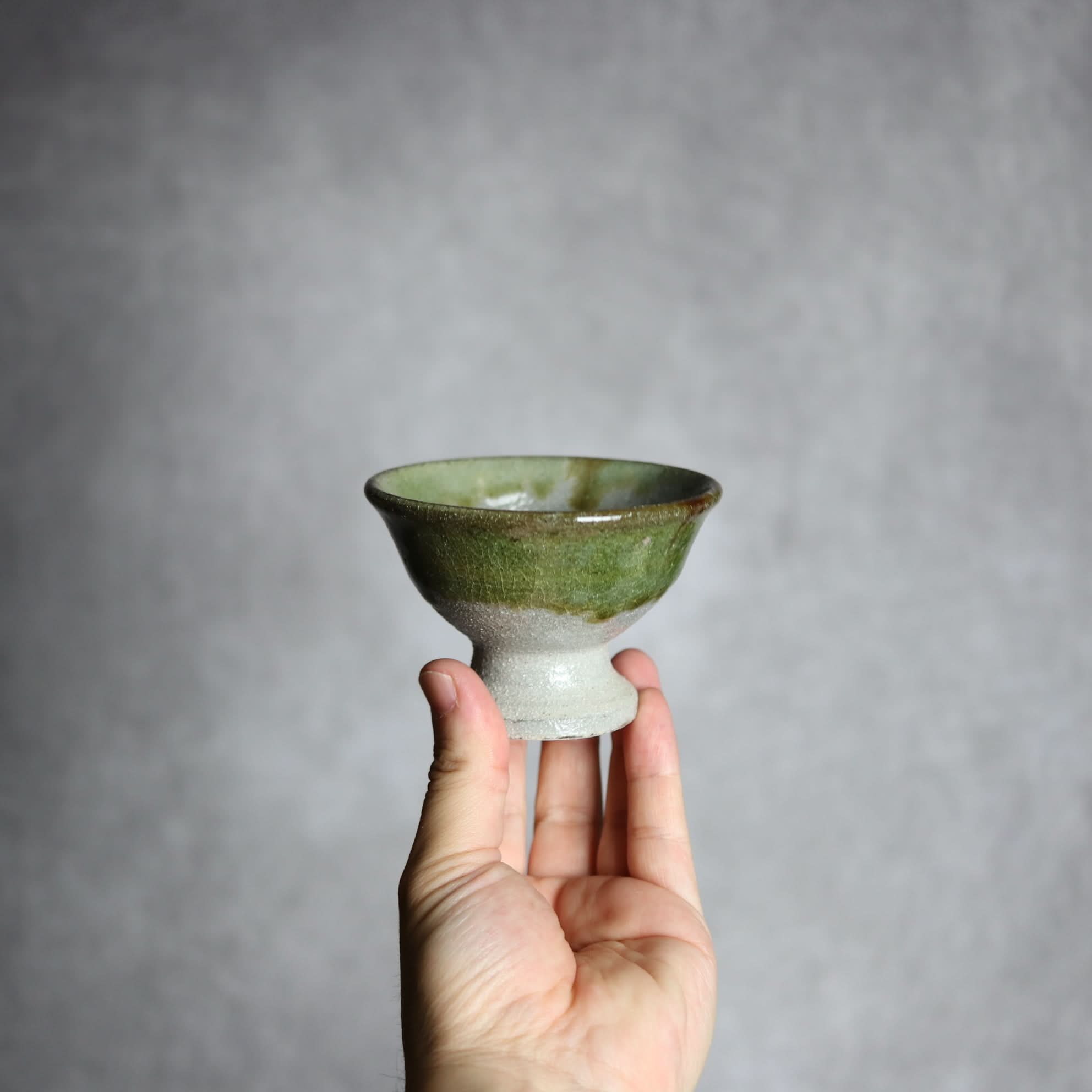 3寸高杯鉢2 緑釉 掛釉 やちむん 陶器 栄一工房 やちむん 陶器.