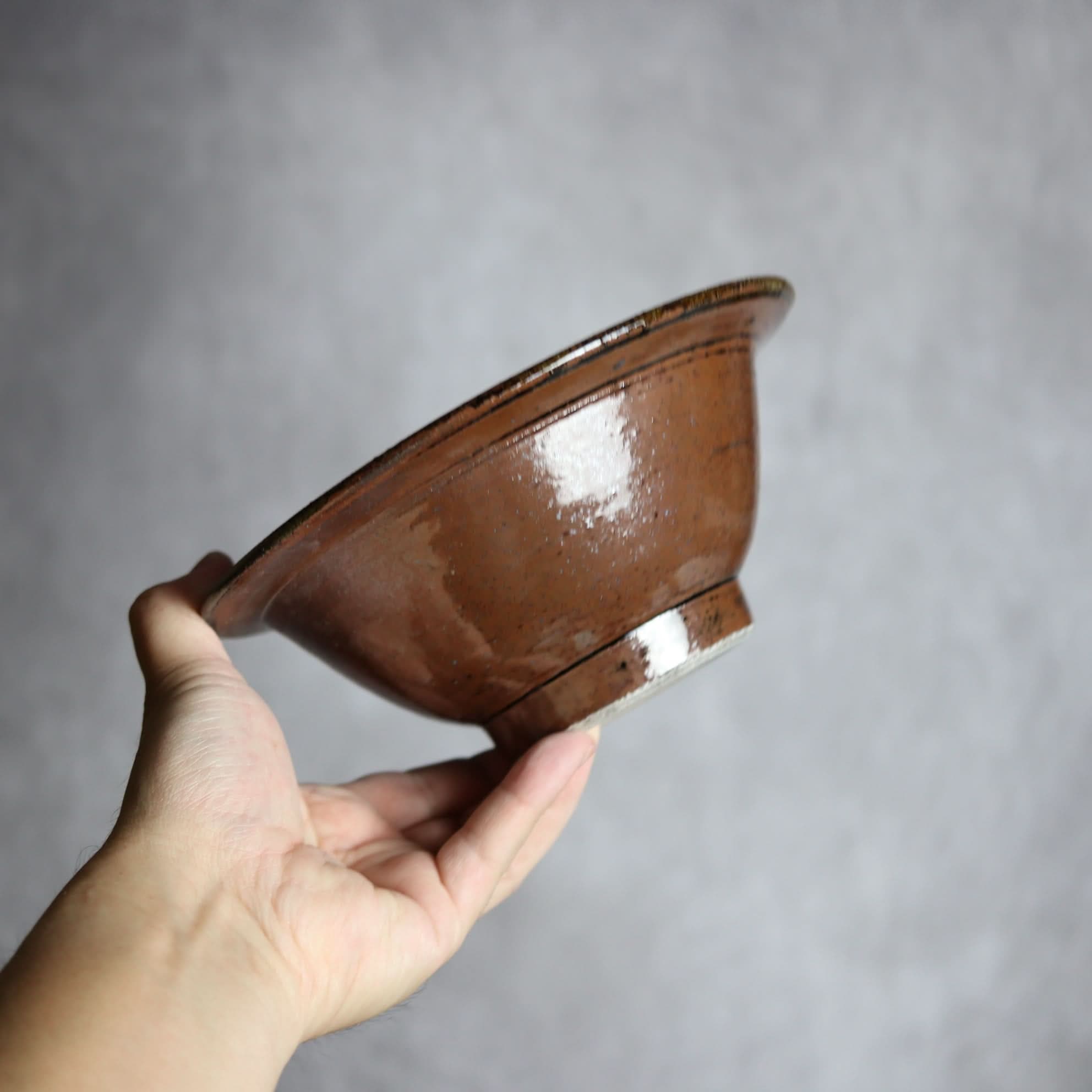 6寸ワンブー3 呉須釉 指描 波紋やちむん 陶器 北窯 宮城正享工房 やちむん 陶器.