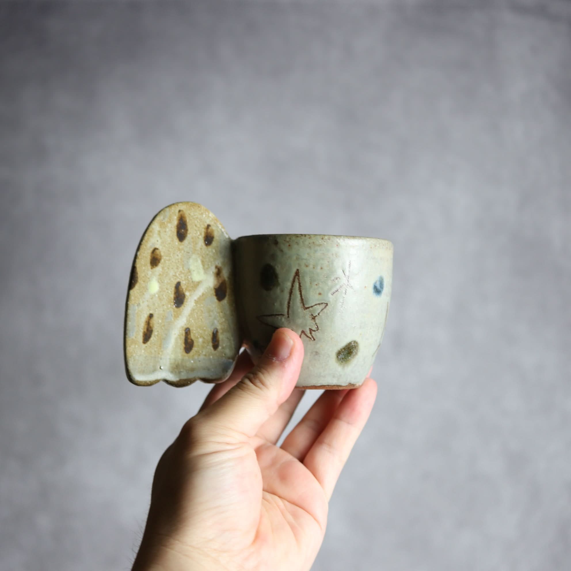 エゾフクロウカップ2 やちむん 陶器 土の種 やちむん 陶器.