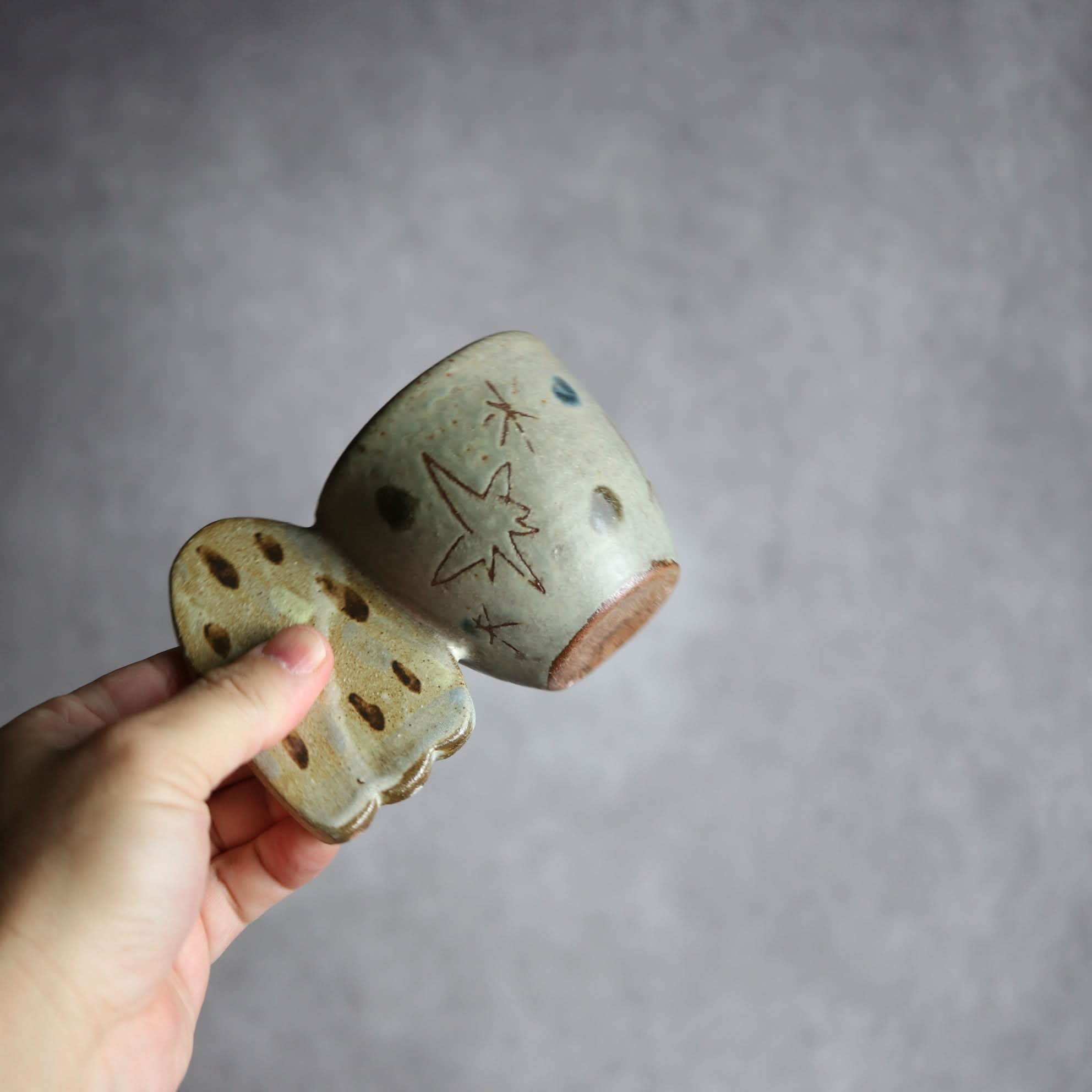 エゾフクロウカップ2 やちむん 陶器 土の種 やちむん 陶器.