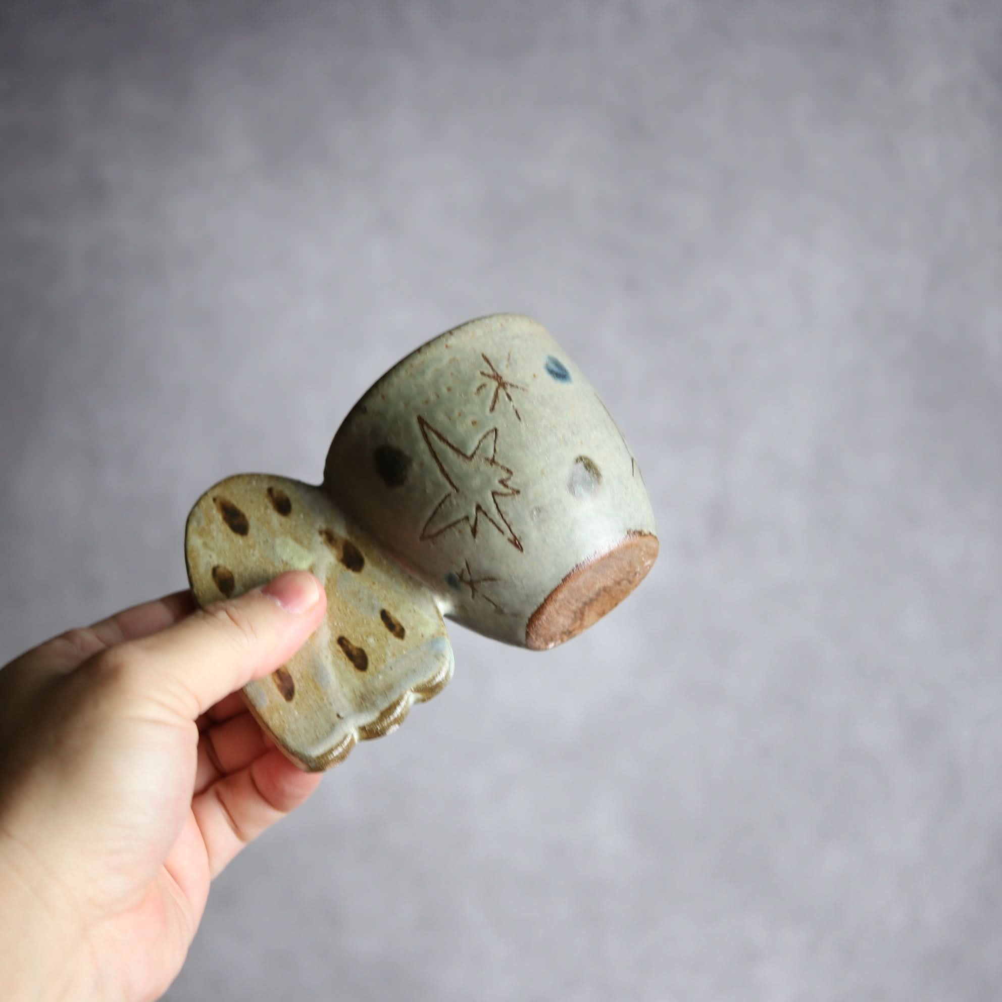 エゾフクロウカップ2 やちむん 陶器 土の種 やちむん 陶器.