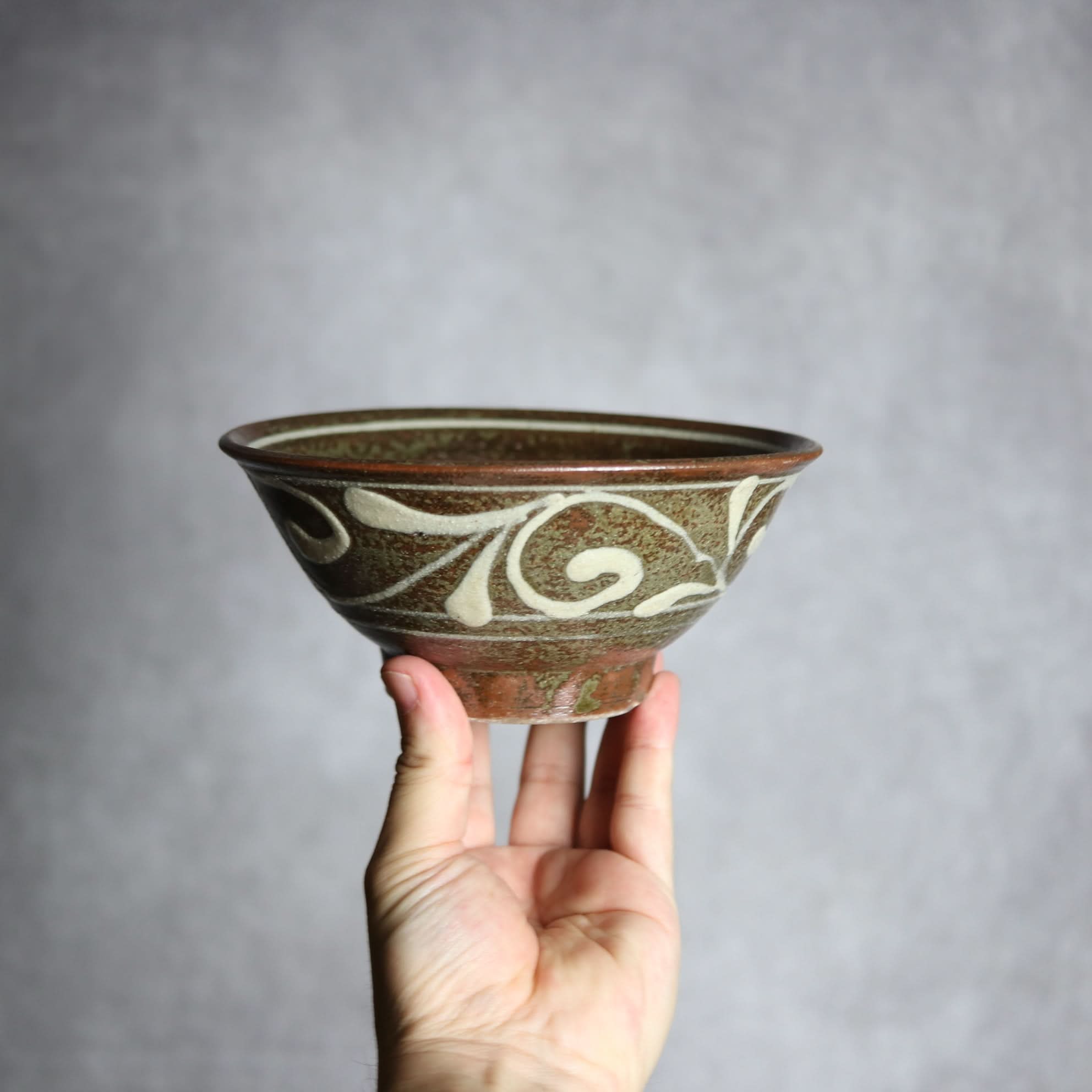 5寸マカイ1 イッチン 唐草 やちむん 陶器 栄一工房 やちむん 陶器.