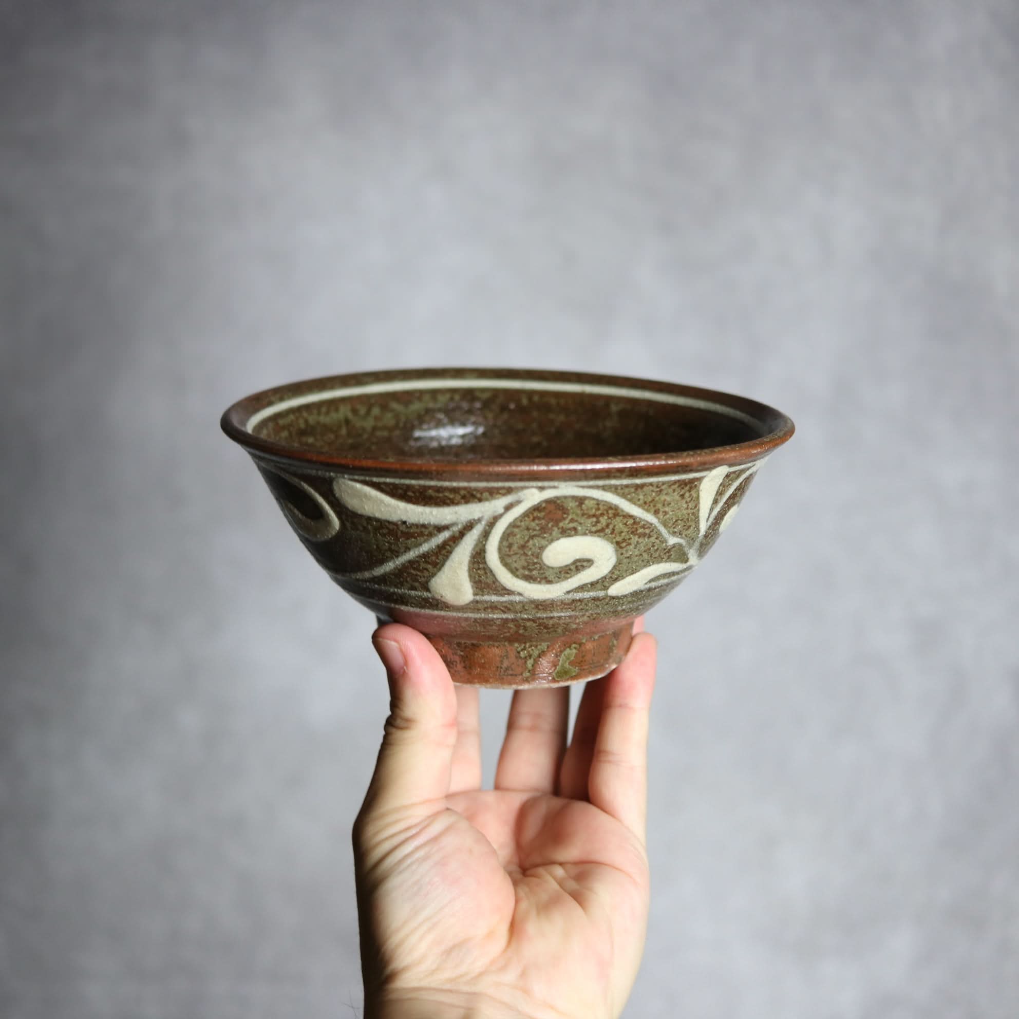 5寸マカイ1 イッチン 唐草 やちむん 陶器 栄一工房 やちむん 陶器.