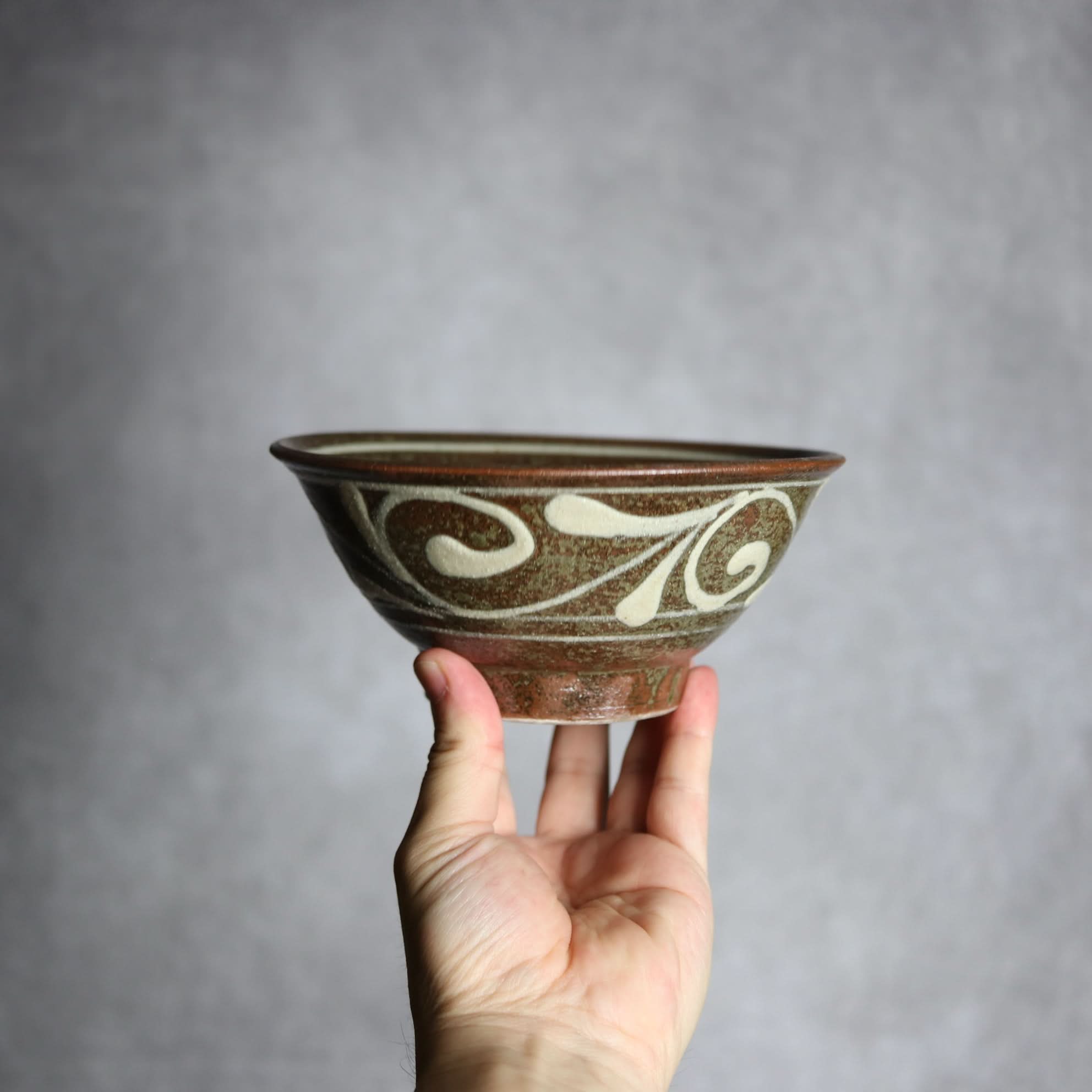 5寸マカイ1 イッチン 唐草 やちむん 陶器 栄一工房 やちむん 陶器.