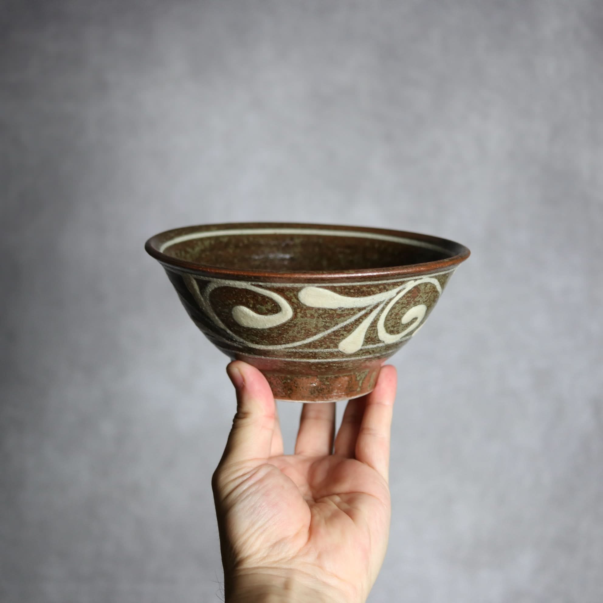 5寸マカイ1 イッチン 唐草 やちむん 陶器 栄一工房 やちむん 陶器.