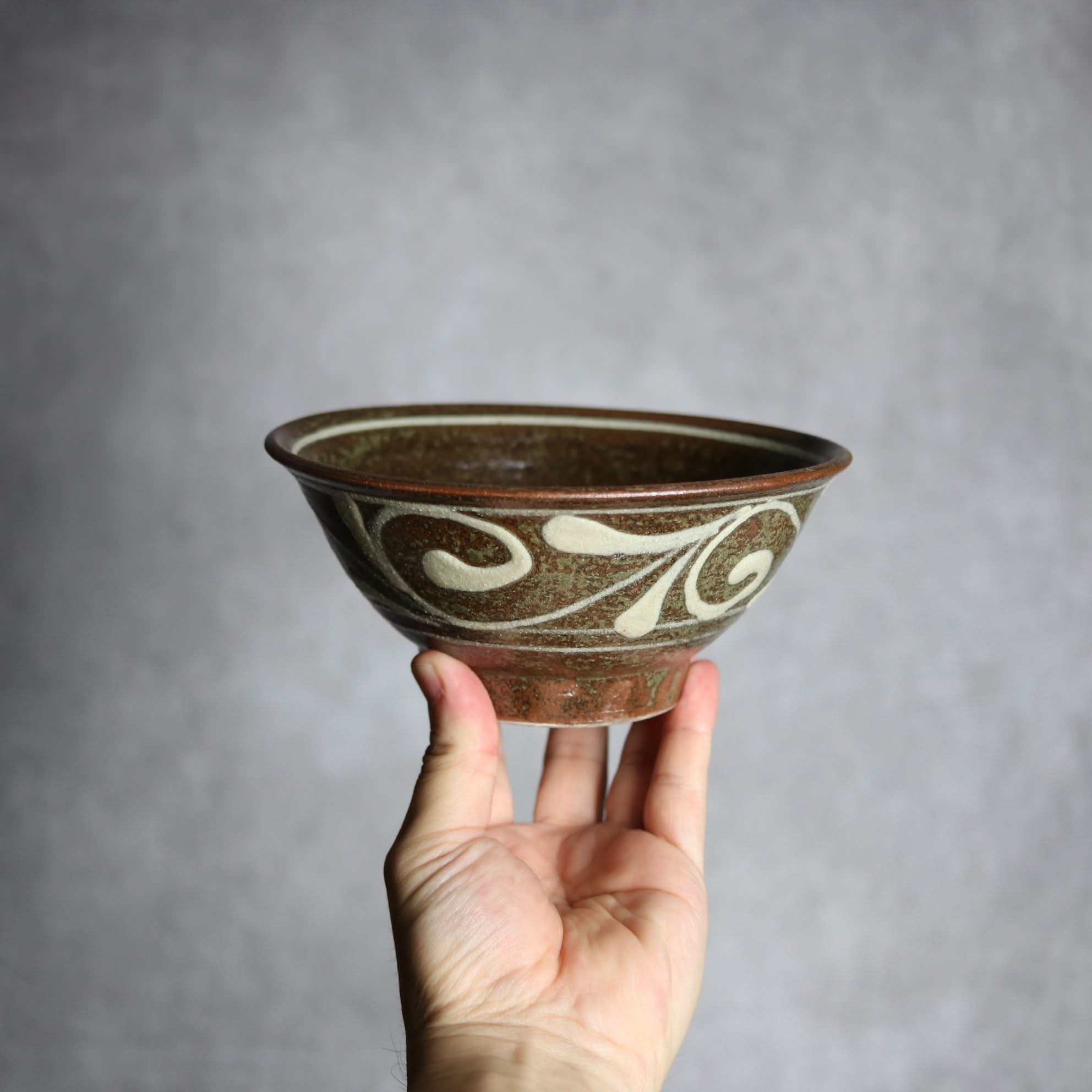 5寸マカイ1 イッチン 唐草 やちむん 陶器 栄一工房 やちむん 陶器.