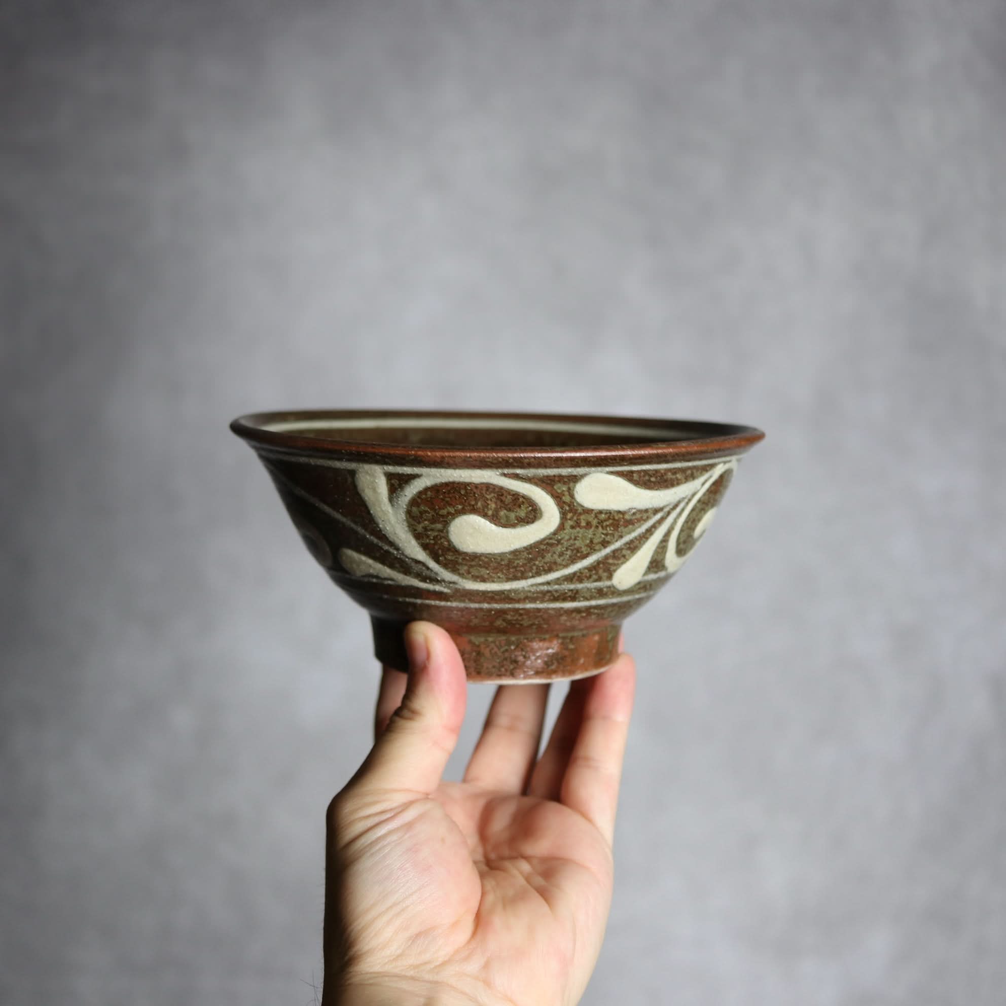 5寸マカイ1 イッチン 唐草 やちむん 陶器 栄一工房 やちむん 陶器.