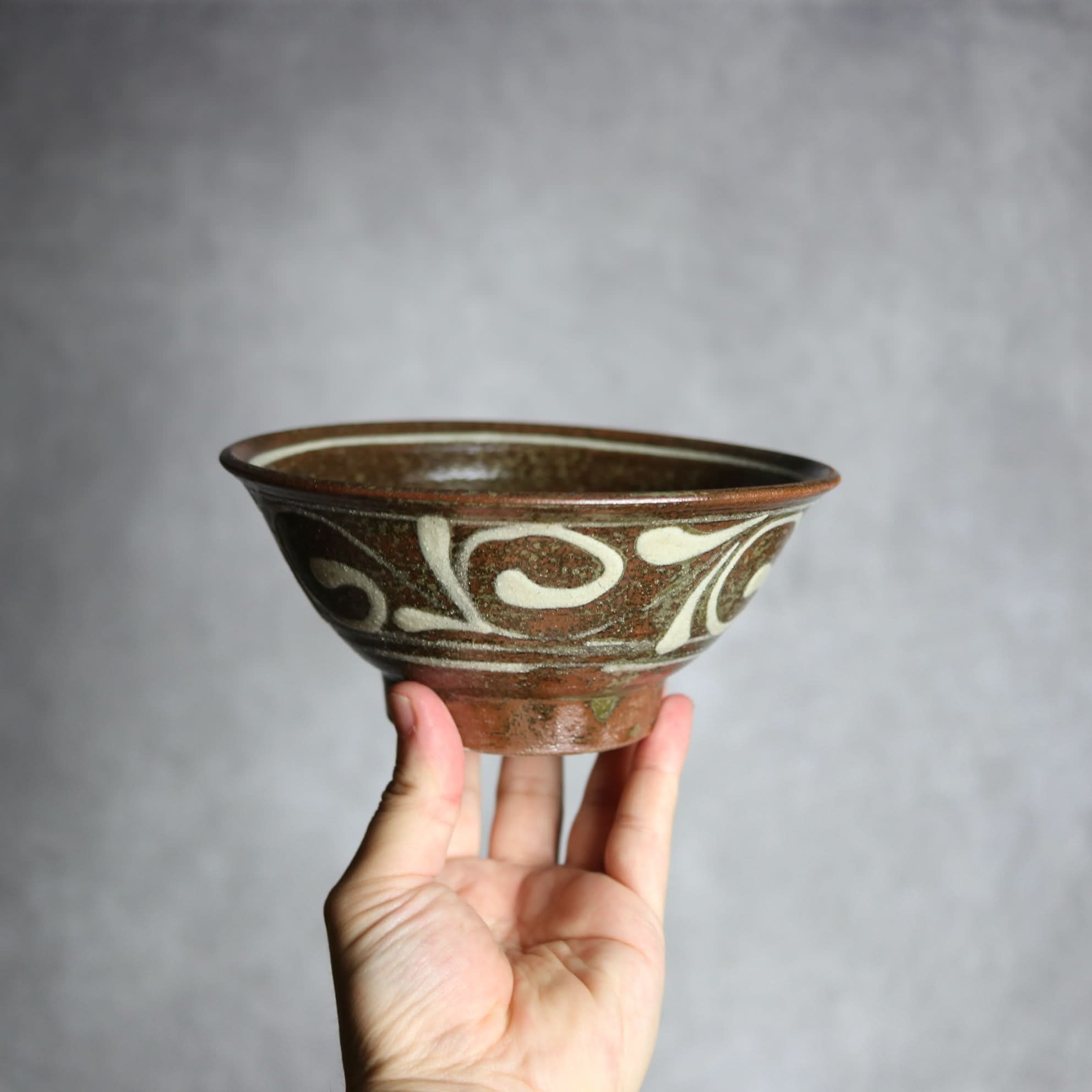 5寸マカイ1 イッチン 唐草 やちむん 陶器 栄一工房 やちむん 陶器.