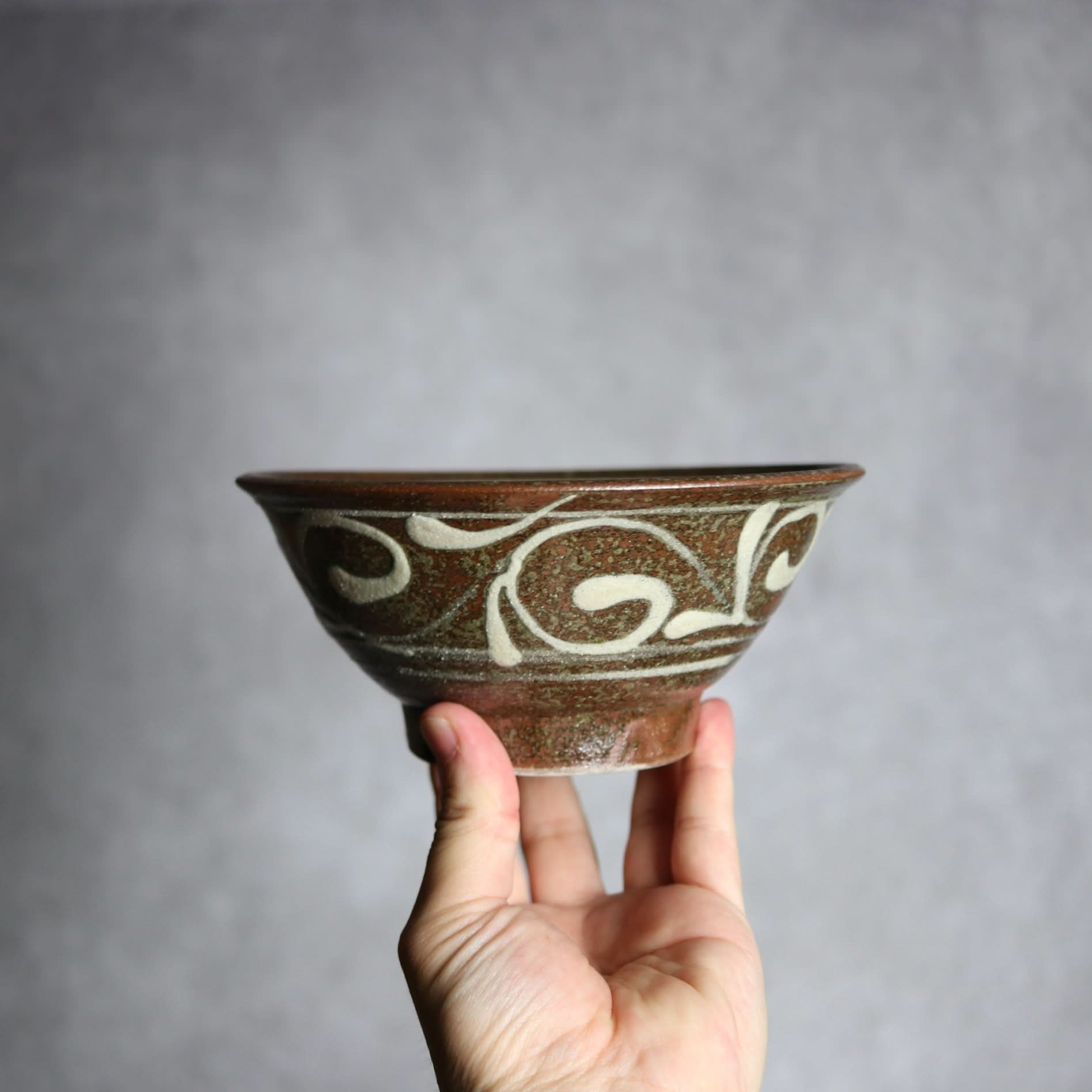 5寸マカイ1 イッチン 唐草 やちむん 陶器 栄一工房 やちむん 陶器.