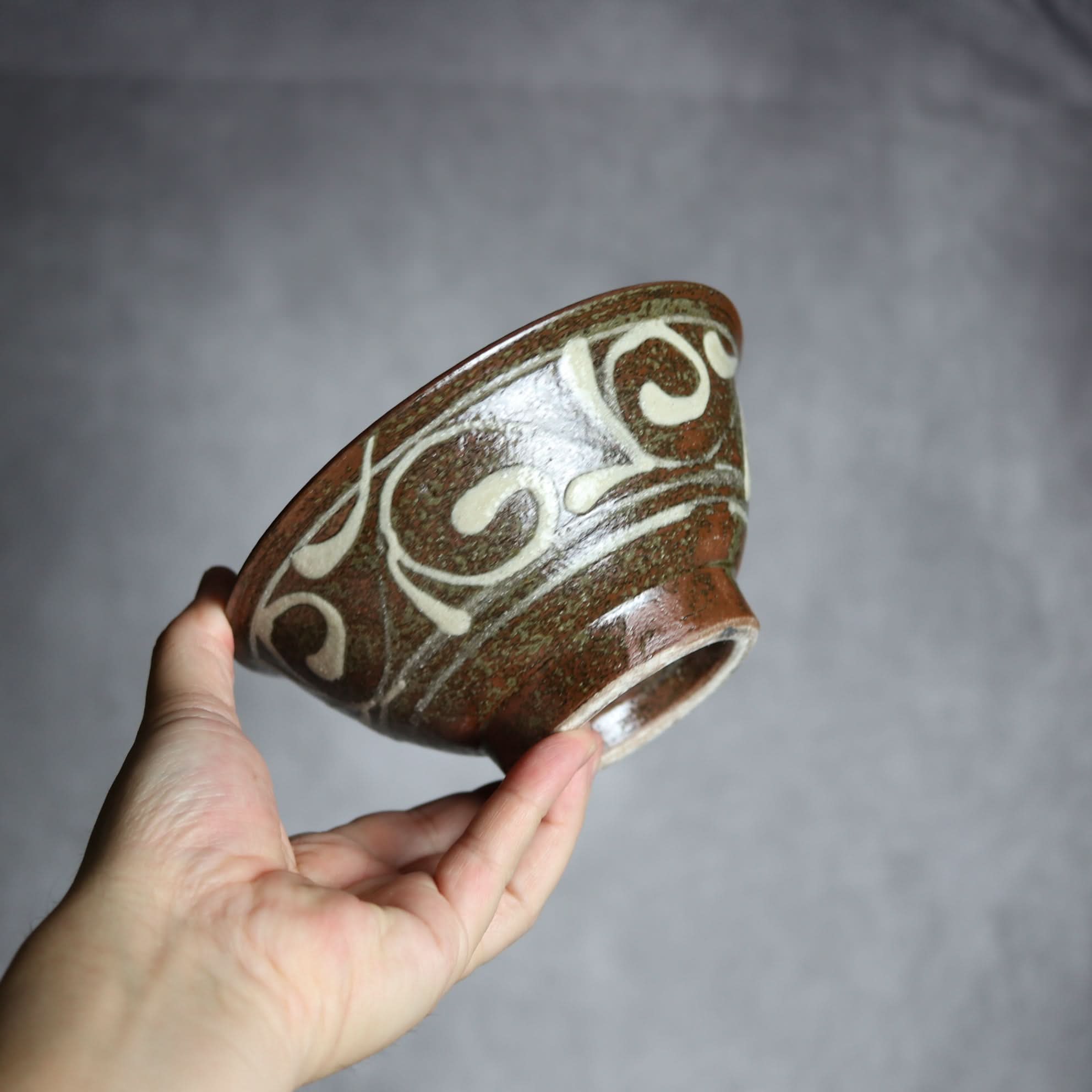 5寸マカイ1 イッチン 唐草 やちむん 陶器 栄一工房 やちむん 陶器.