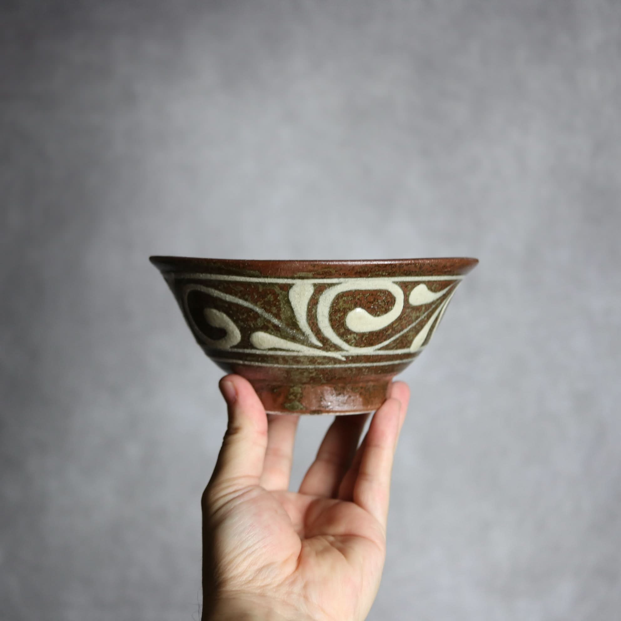 5寸マカイ2 イッチン 唐草 やちむん 陶器 栄一工房 やちむん 陶器.