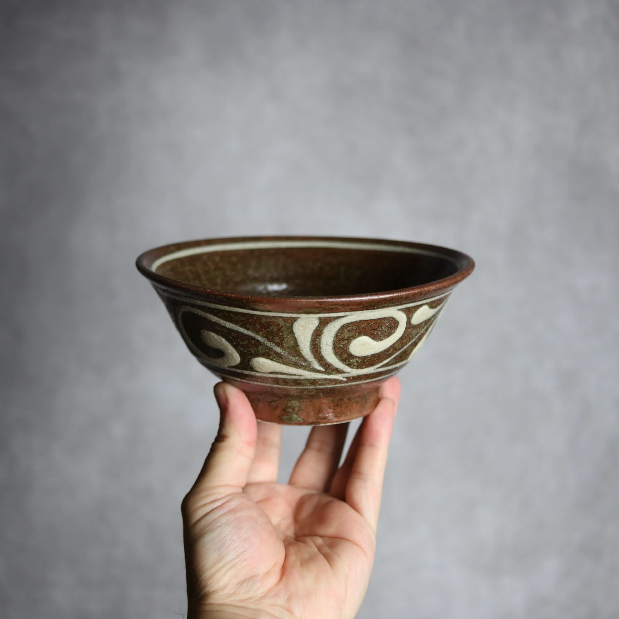 5寸マカイ2 イッチン 唐草 やちむん 陶器 栄一工房 やちむん 陶器.