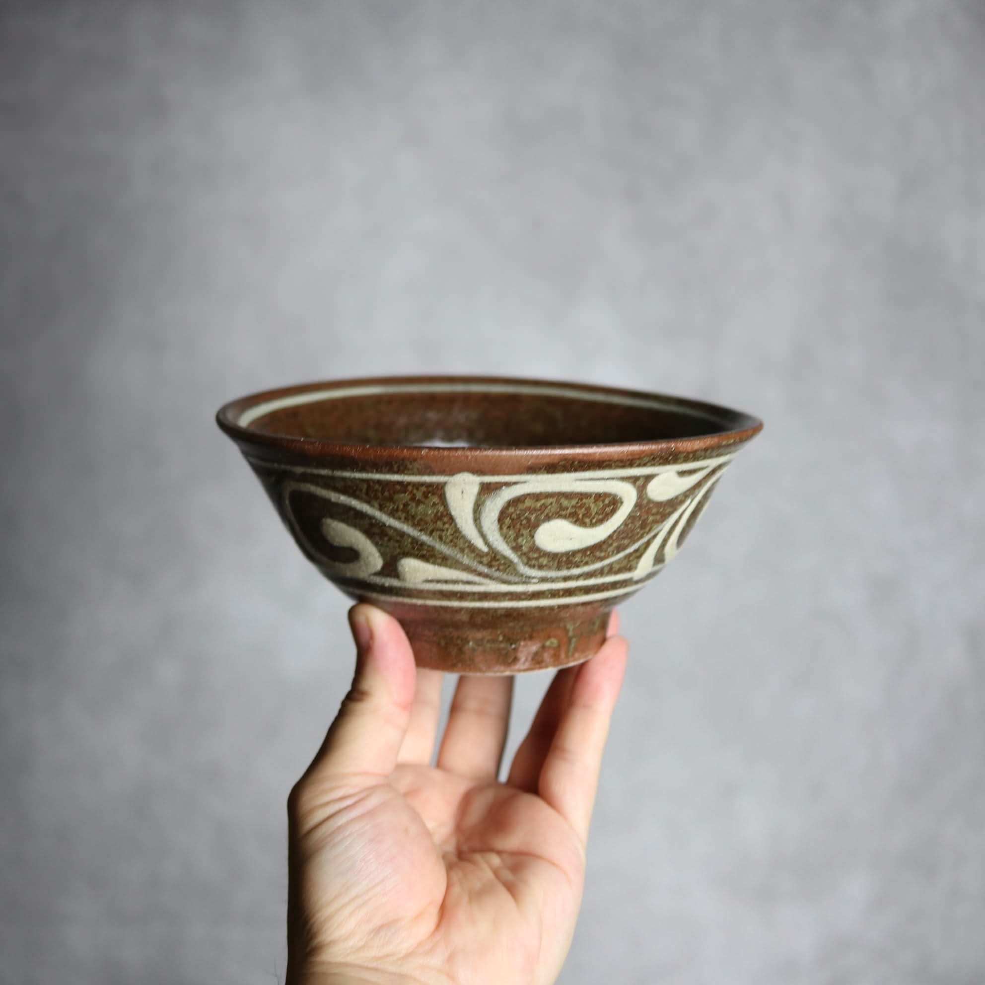 5寸マカイ2 イッチン 唐草 やちむん 陶器 栄一工房 やちむん 陶器.